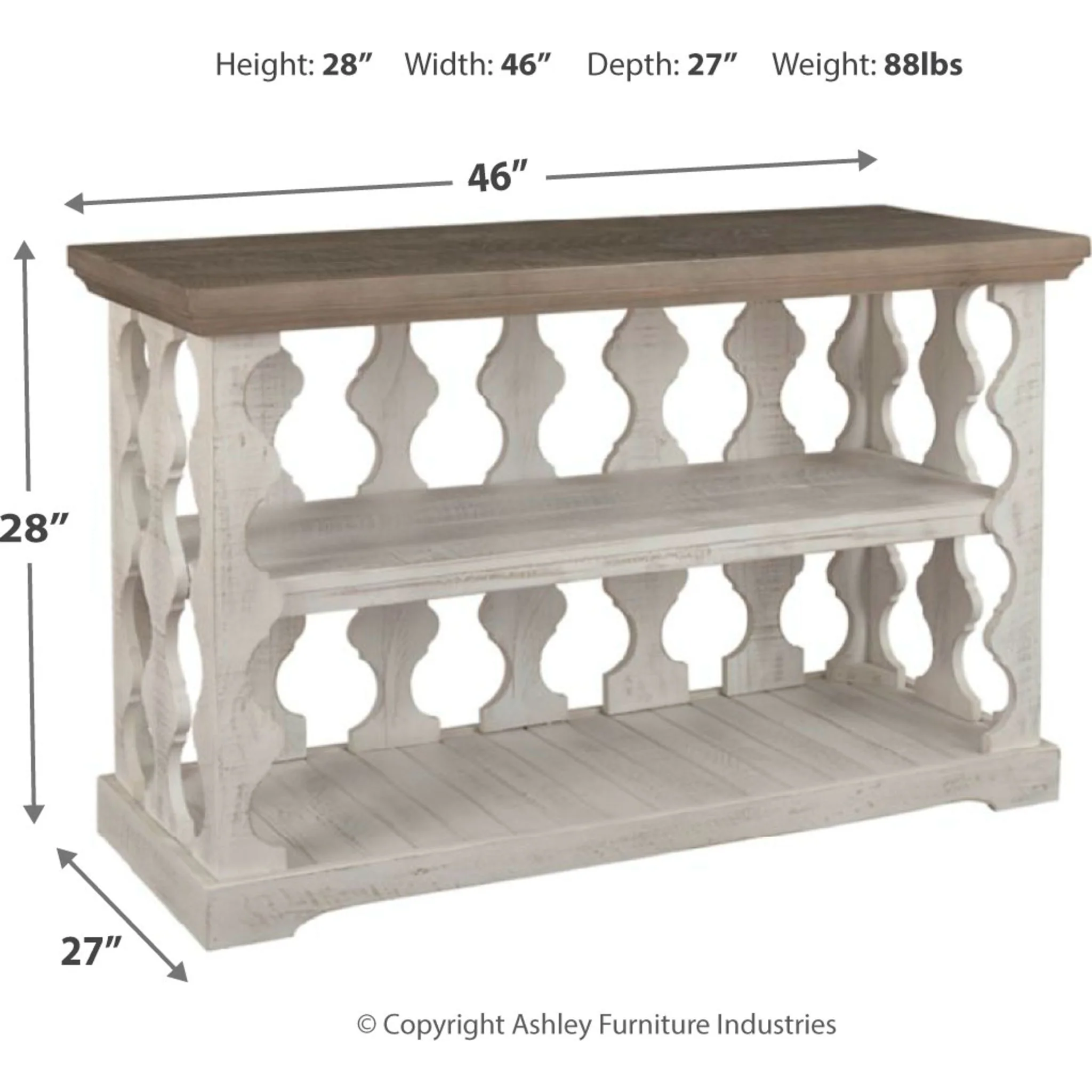 Havalance Sofa Table - Gray/White - Image 4