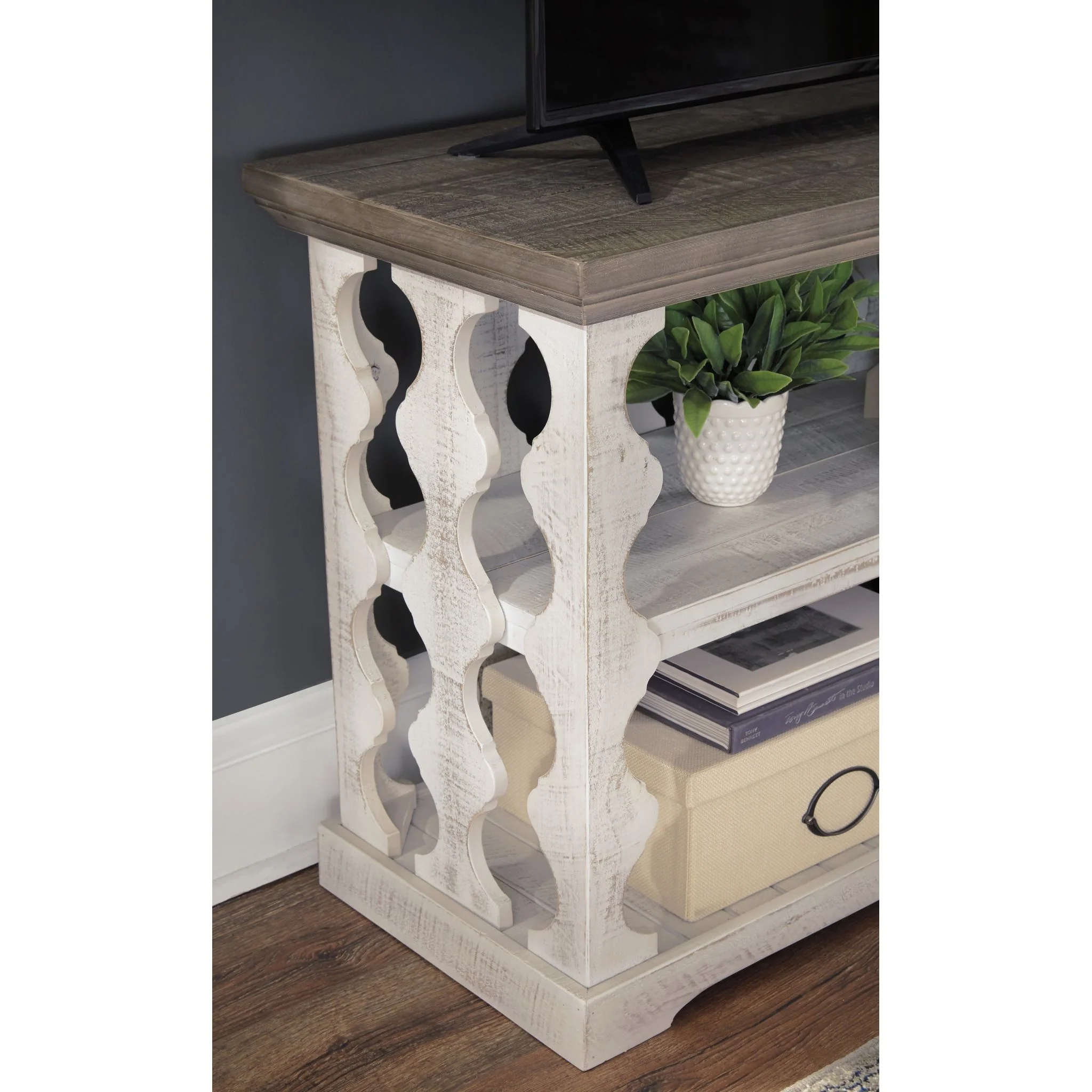 Havalance Sofa Table - Gray/White - Image 6