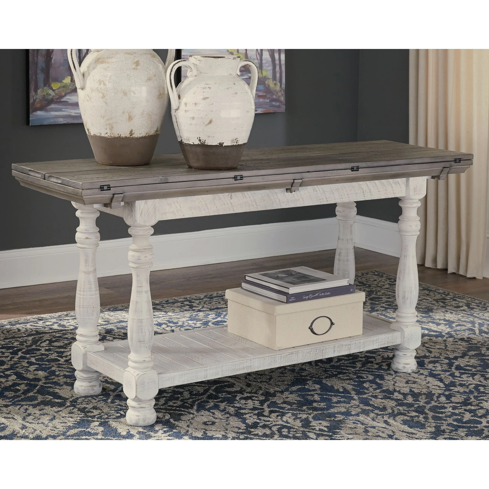 Havalance Sofa Table - Gray/White - Image 2