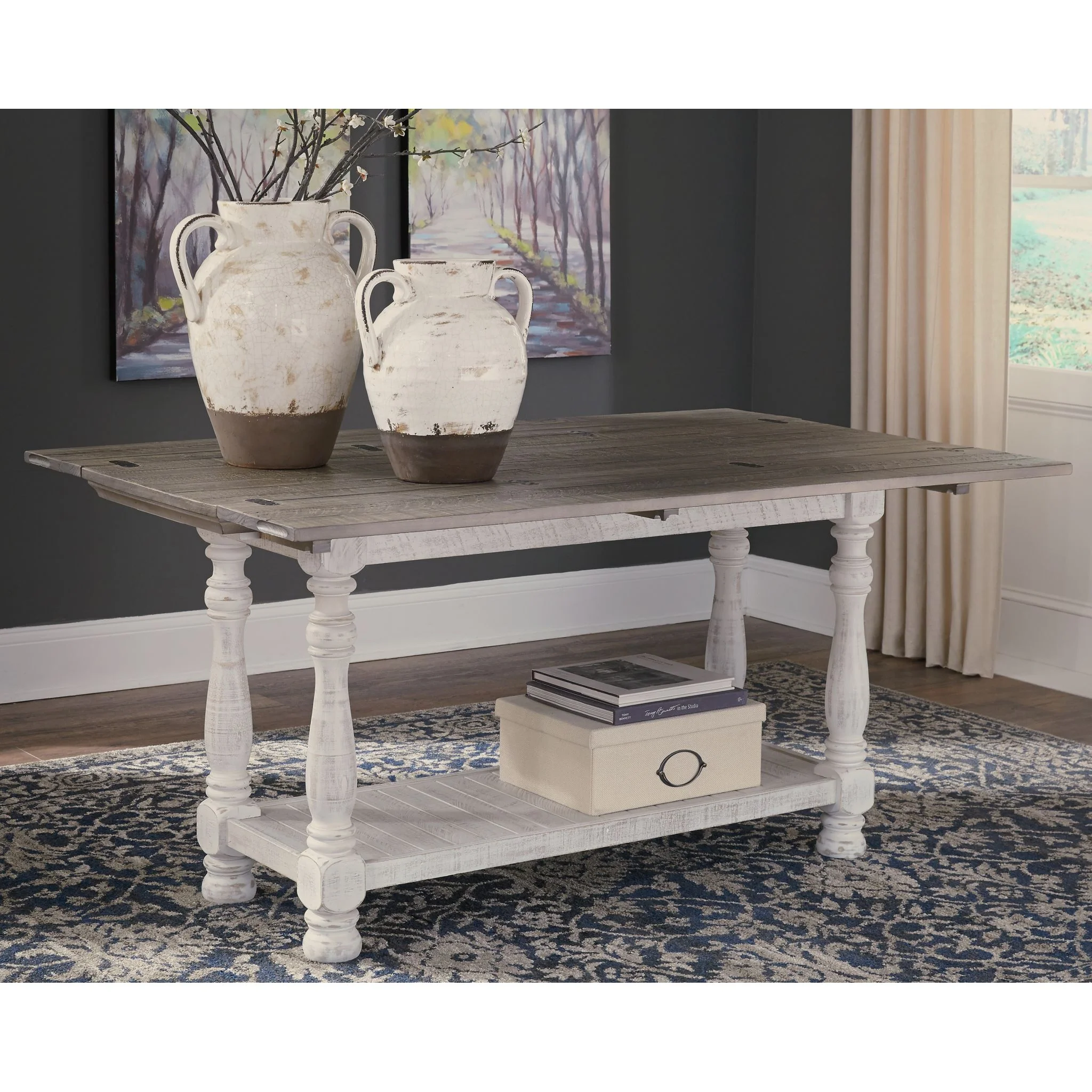 Havalance Sofa Table - Gray/White - Image 3