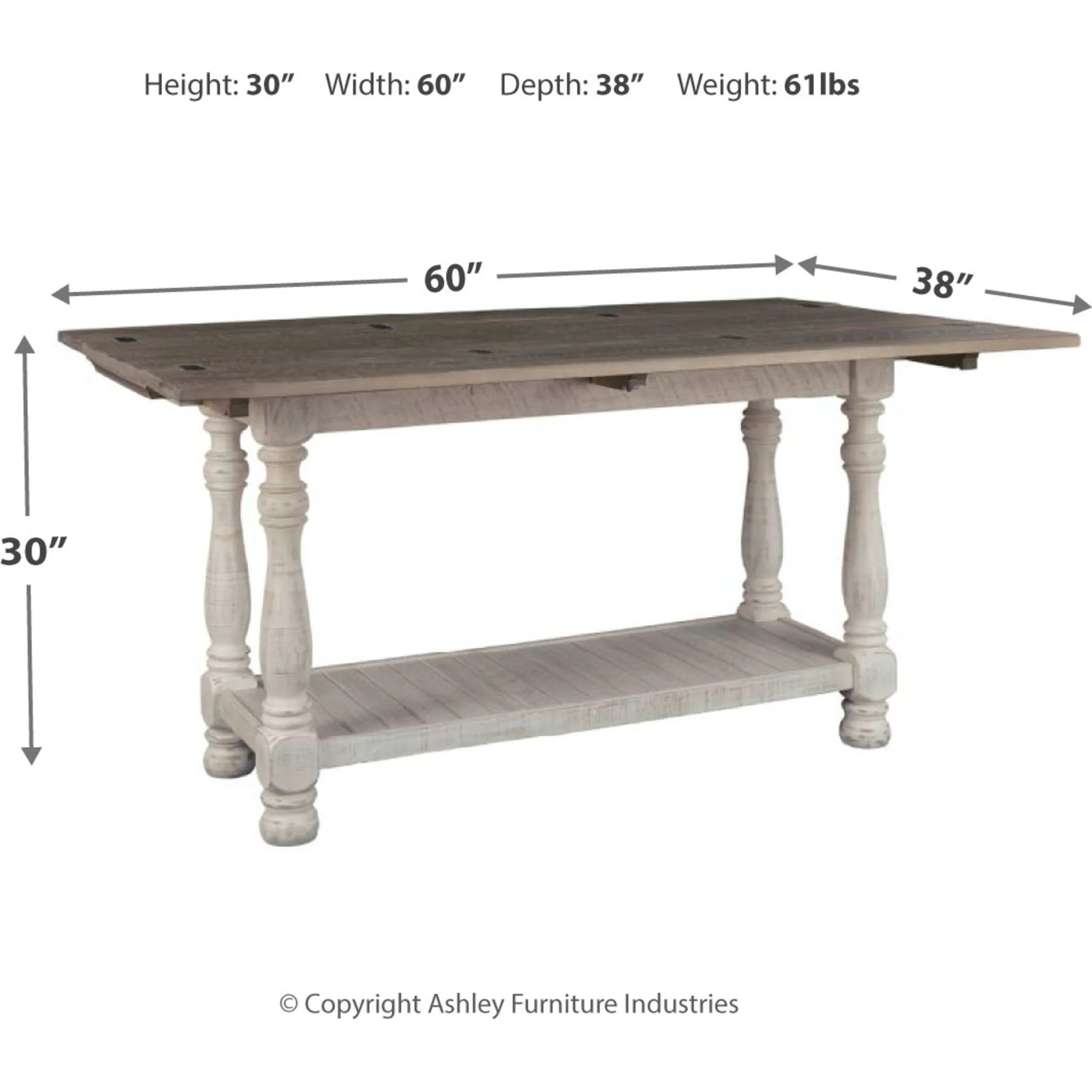 Havalance Sofa Table - Gray/White - Image 4