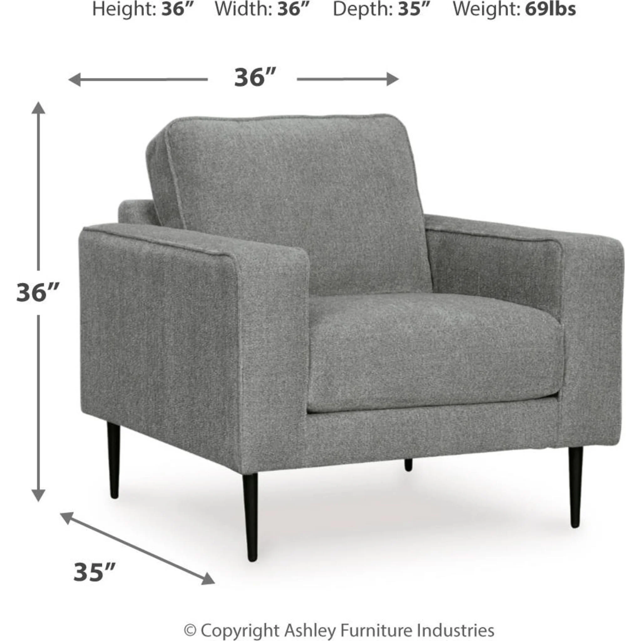 Hazela Chair - Charcoal - Image 8