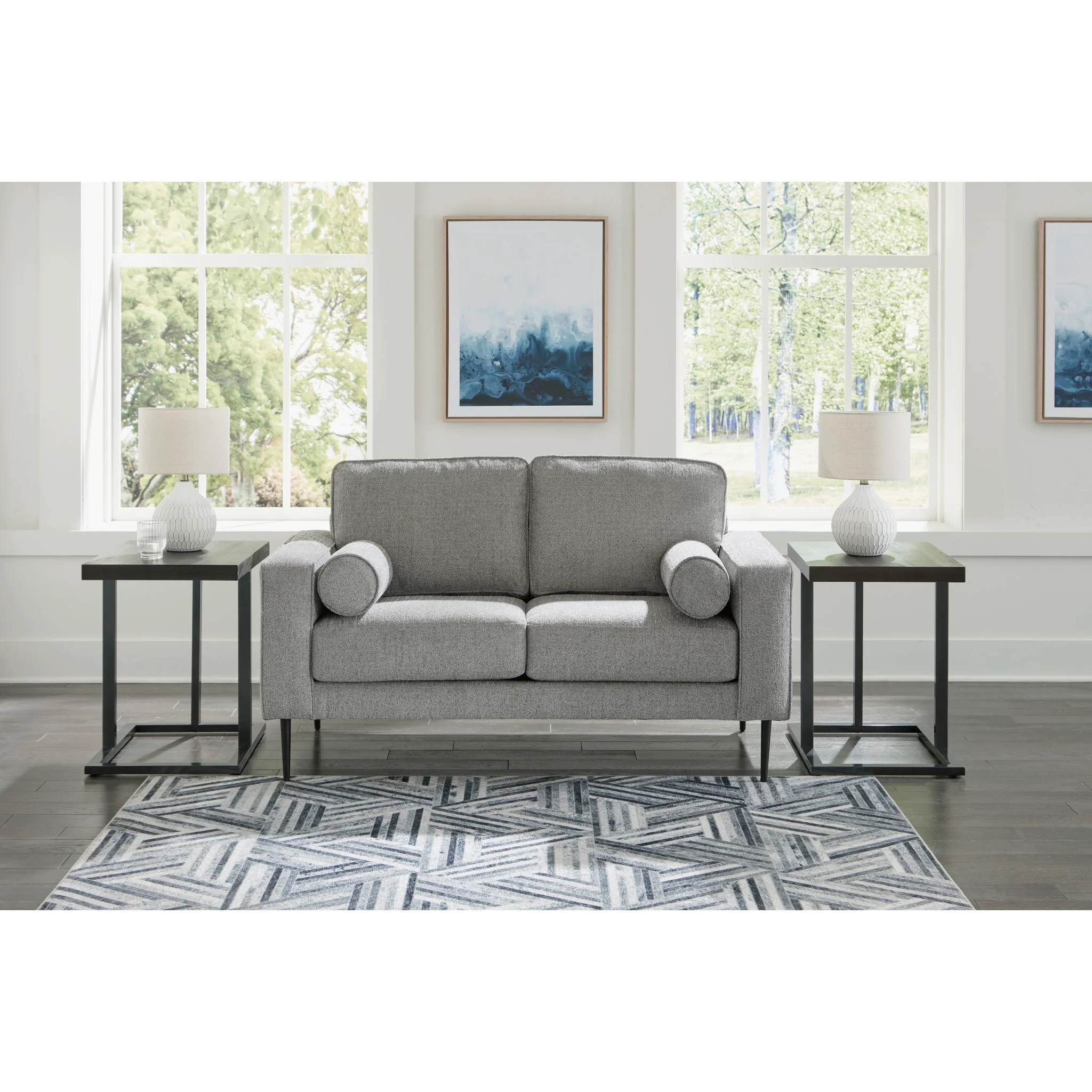 Hazela Loveseat - Charcoal - Image 2