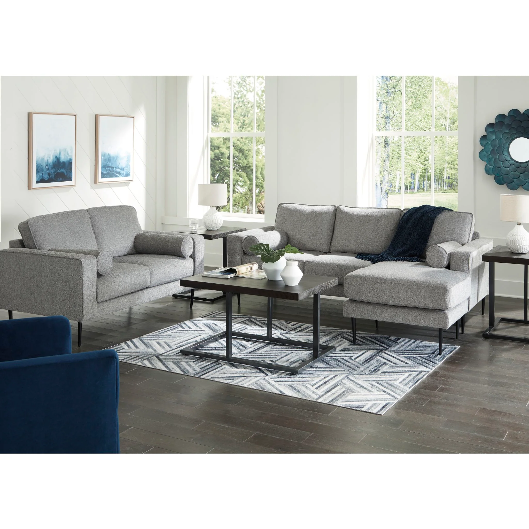 Hazela Loveseat - Charcoal - Image 7