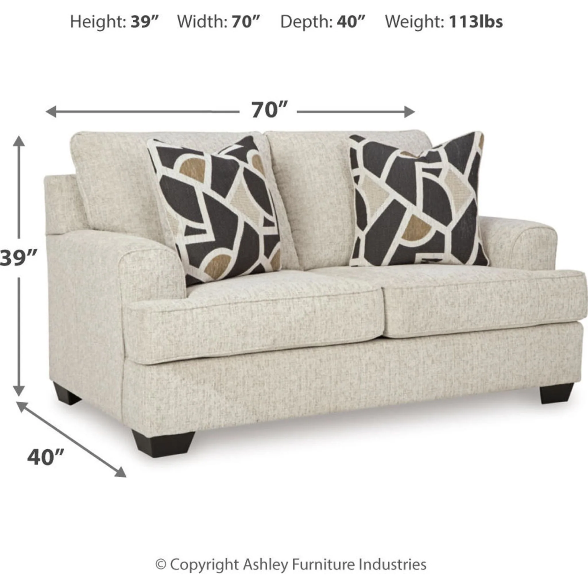 Heartcort Loveseat - Quartz - Image 4
