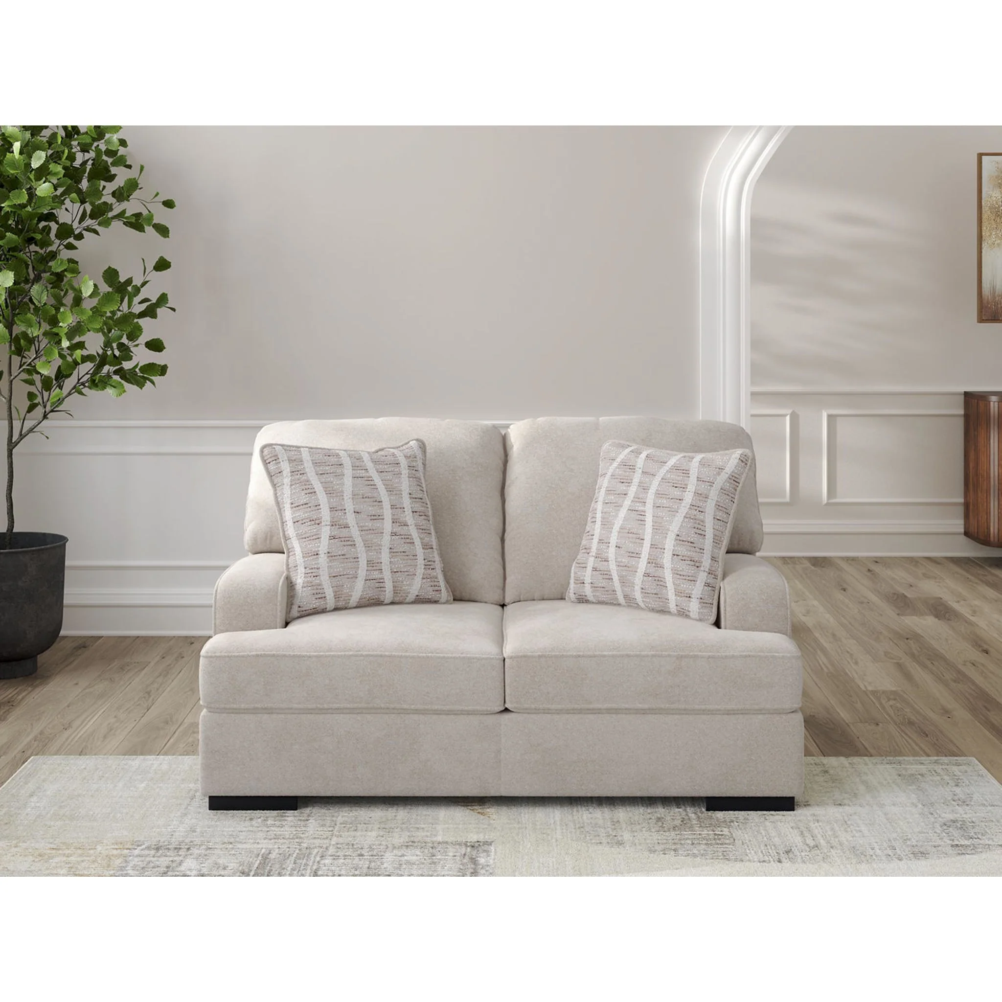 High Profile Loveseat - Taupe - Image 2