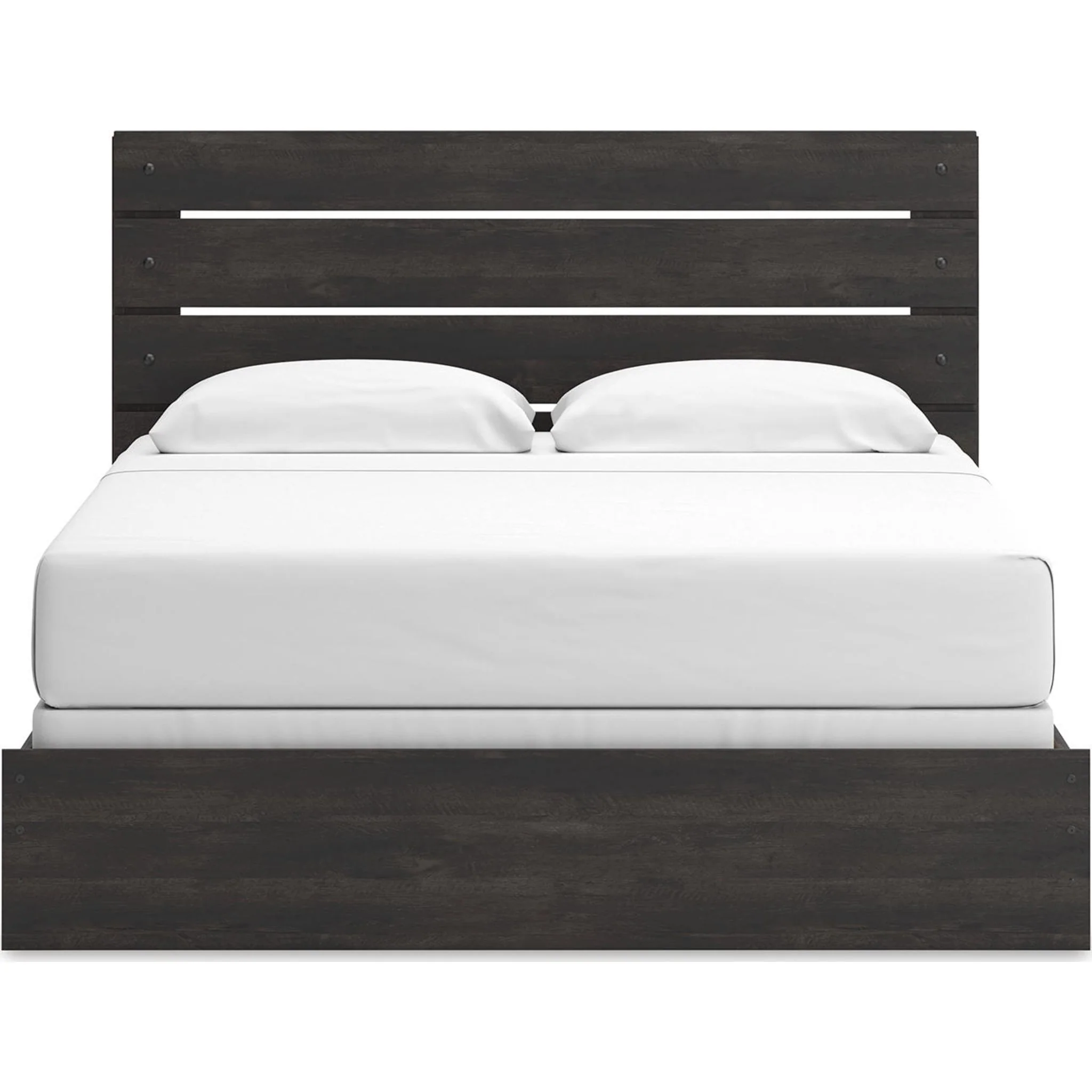 Hollivern 6 Piece King Panel Bedroom - Dark Gray - Image 17