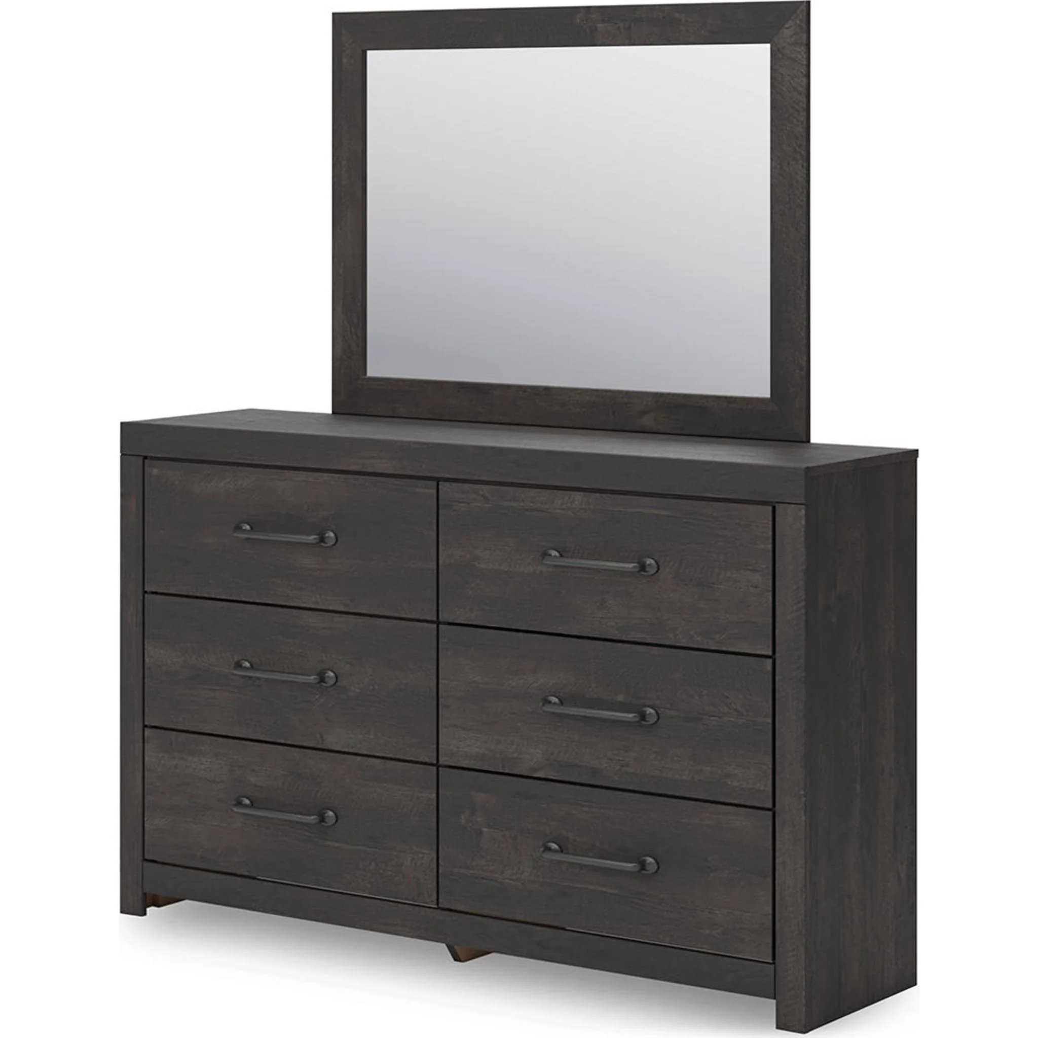 Hollivern 6 Piece King Panel Bedroom - Dark Gray - Image 2