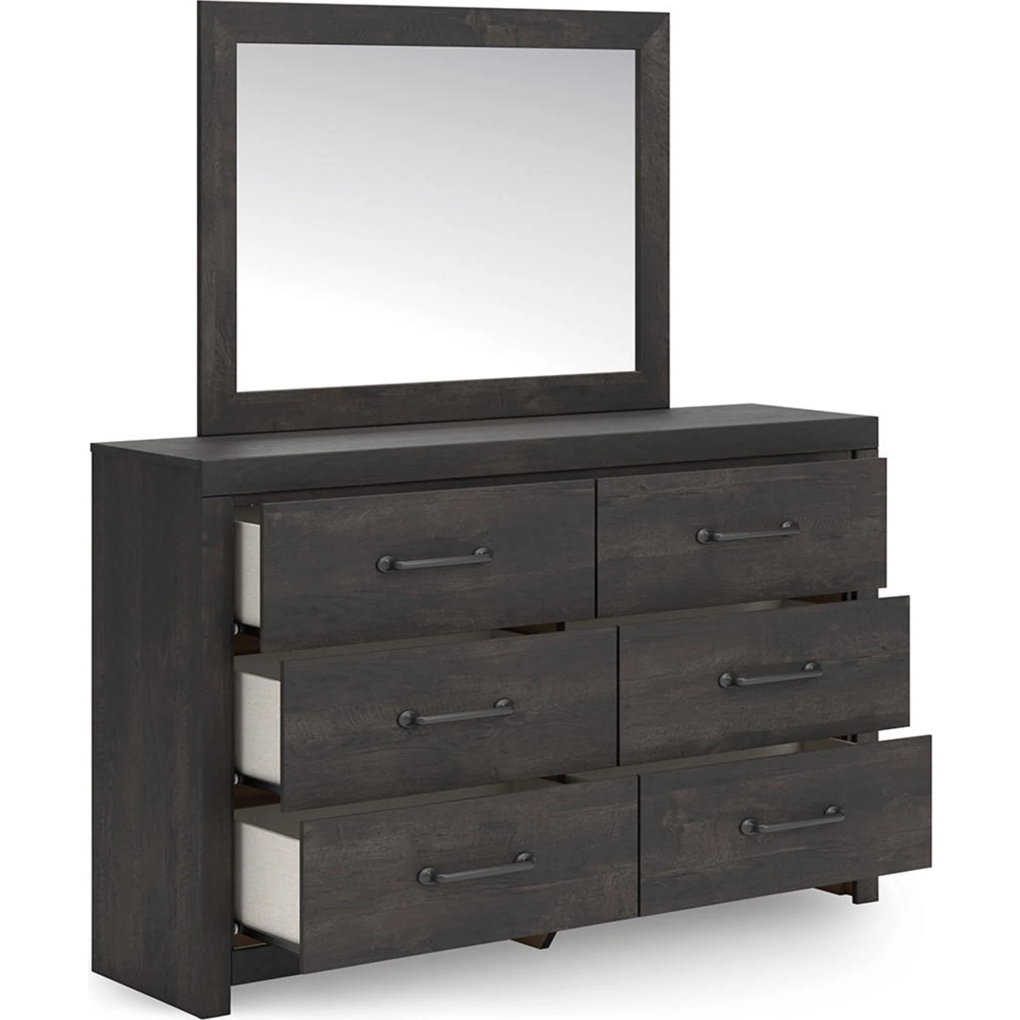Hollivern 6 Piece Queen Panel Bedroom - Dark Gray - Image 3