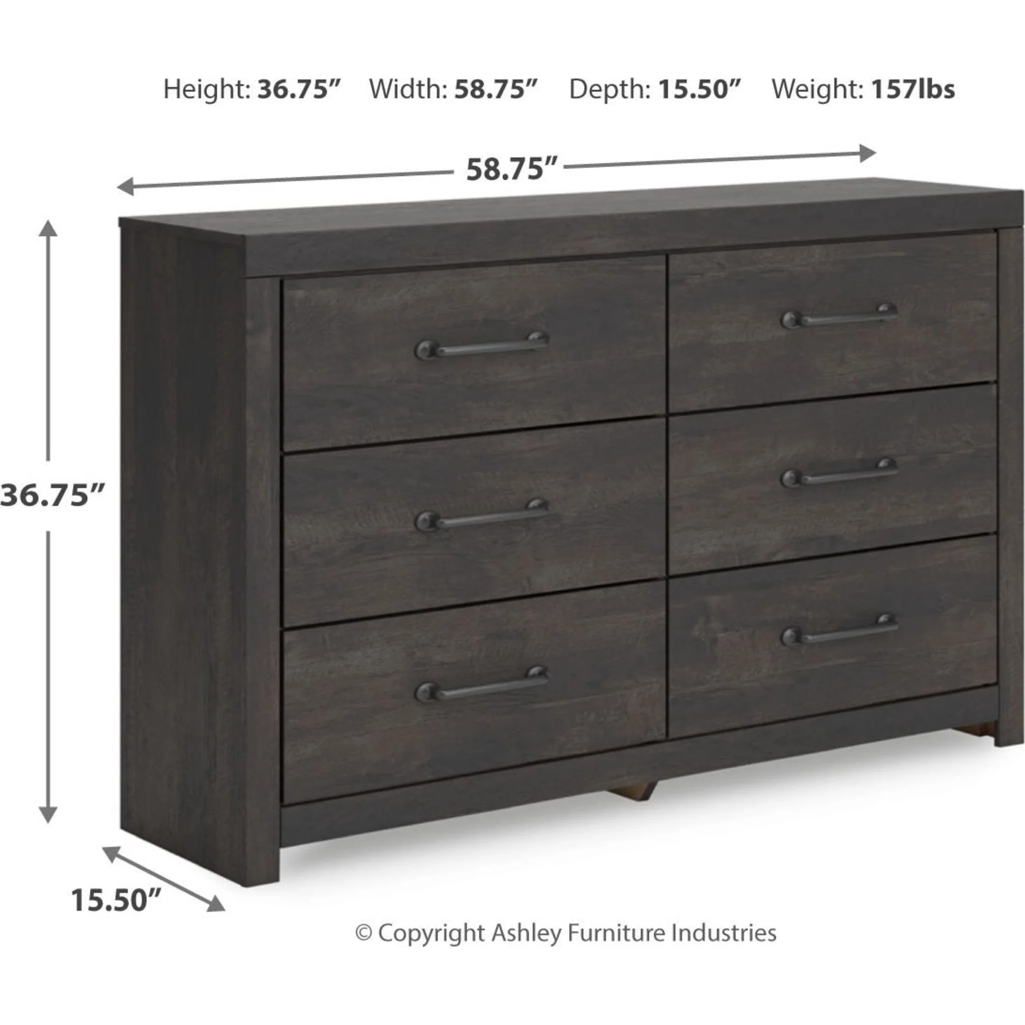 Hollivern Dresser - Dark Gray - Image 3