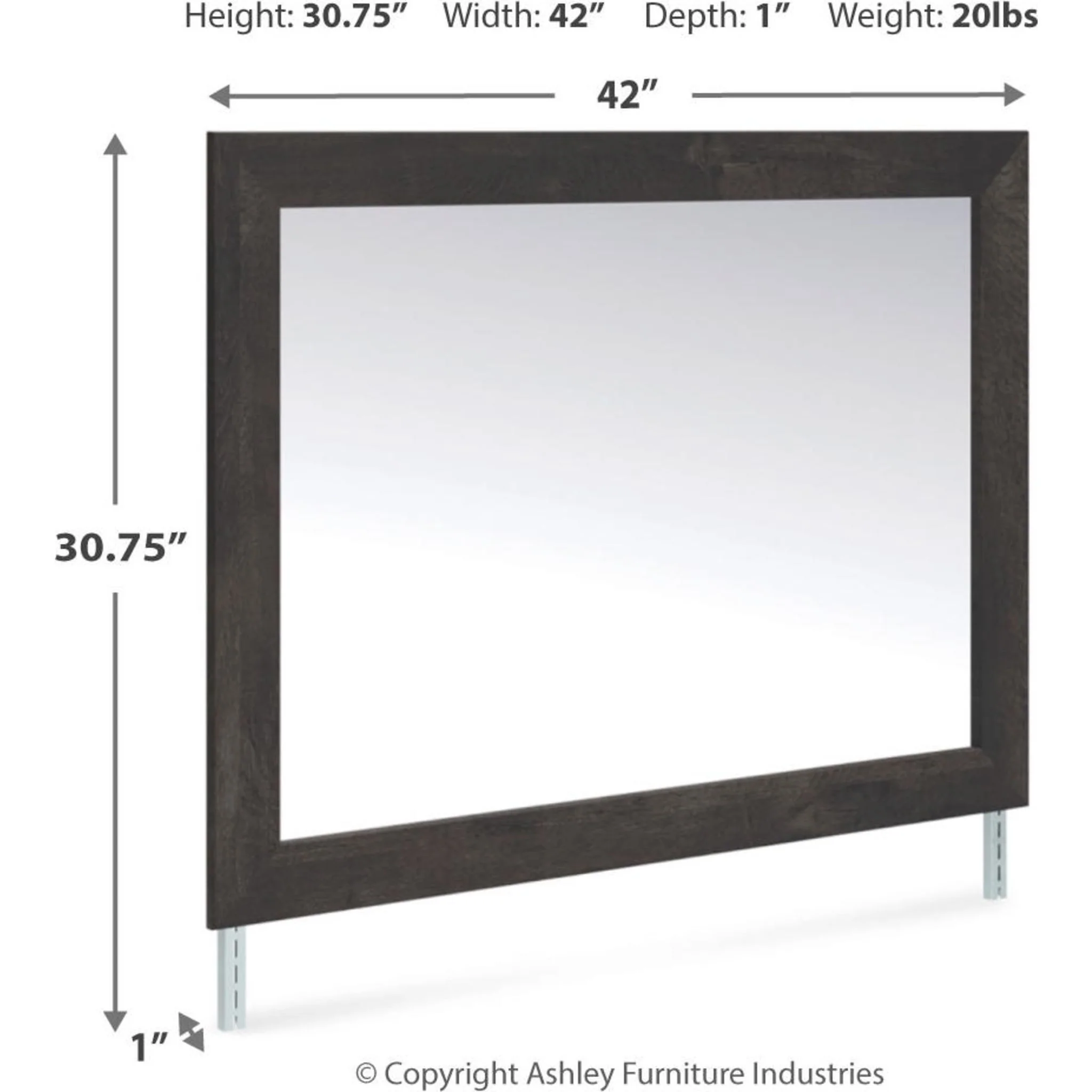 Hollivern Mirror - Dark Gray - Image 3