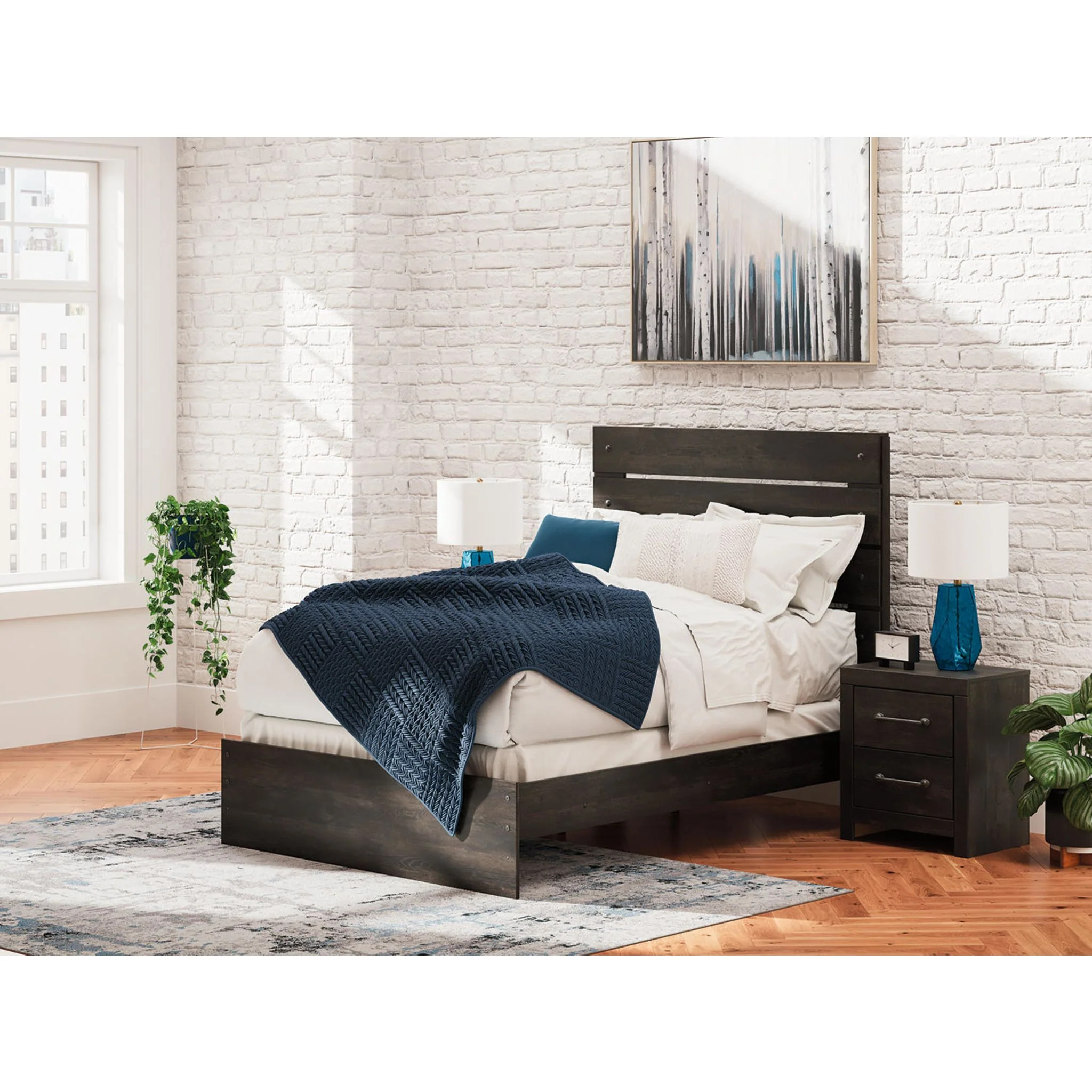 Hollivern Panel Bed - Dark Gray - Image 15