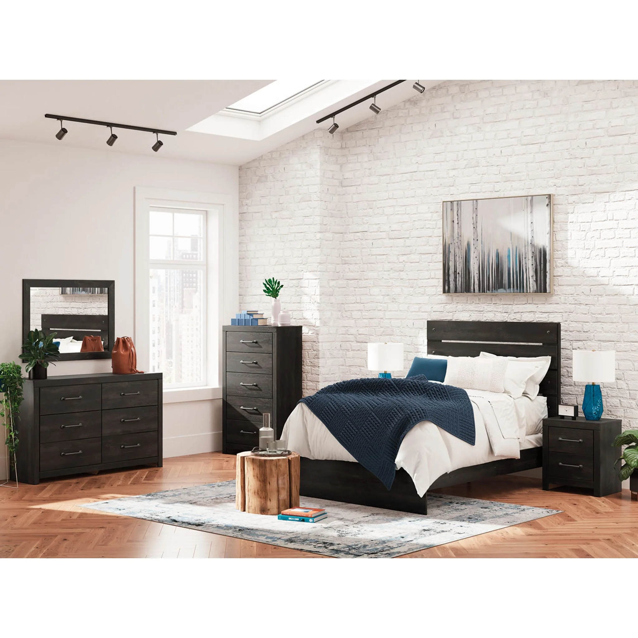 Hollivern Panel Bed - Dark Gray - Image 33