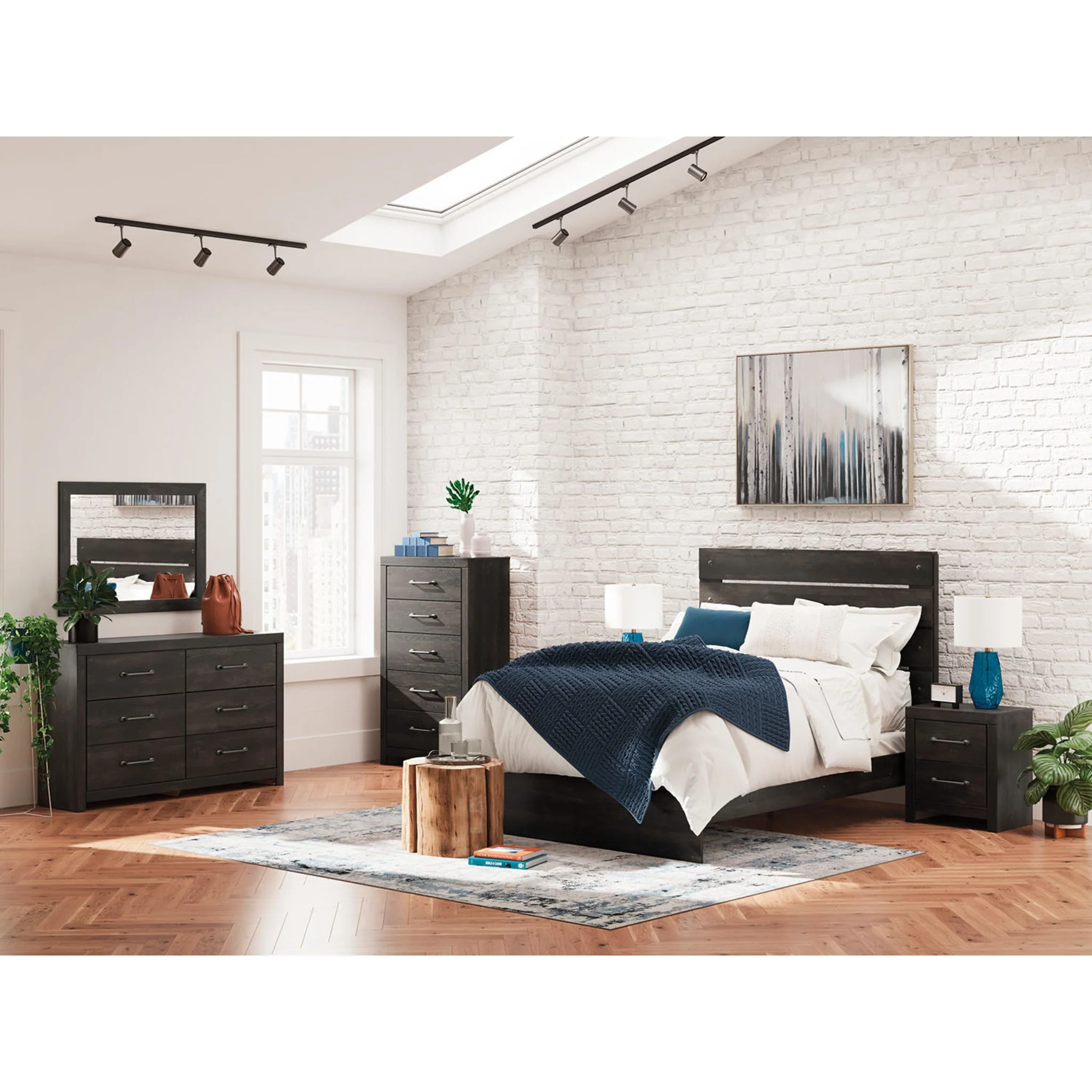 Hollivern Queen Panel Bed - Dark Gray - Image 17