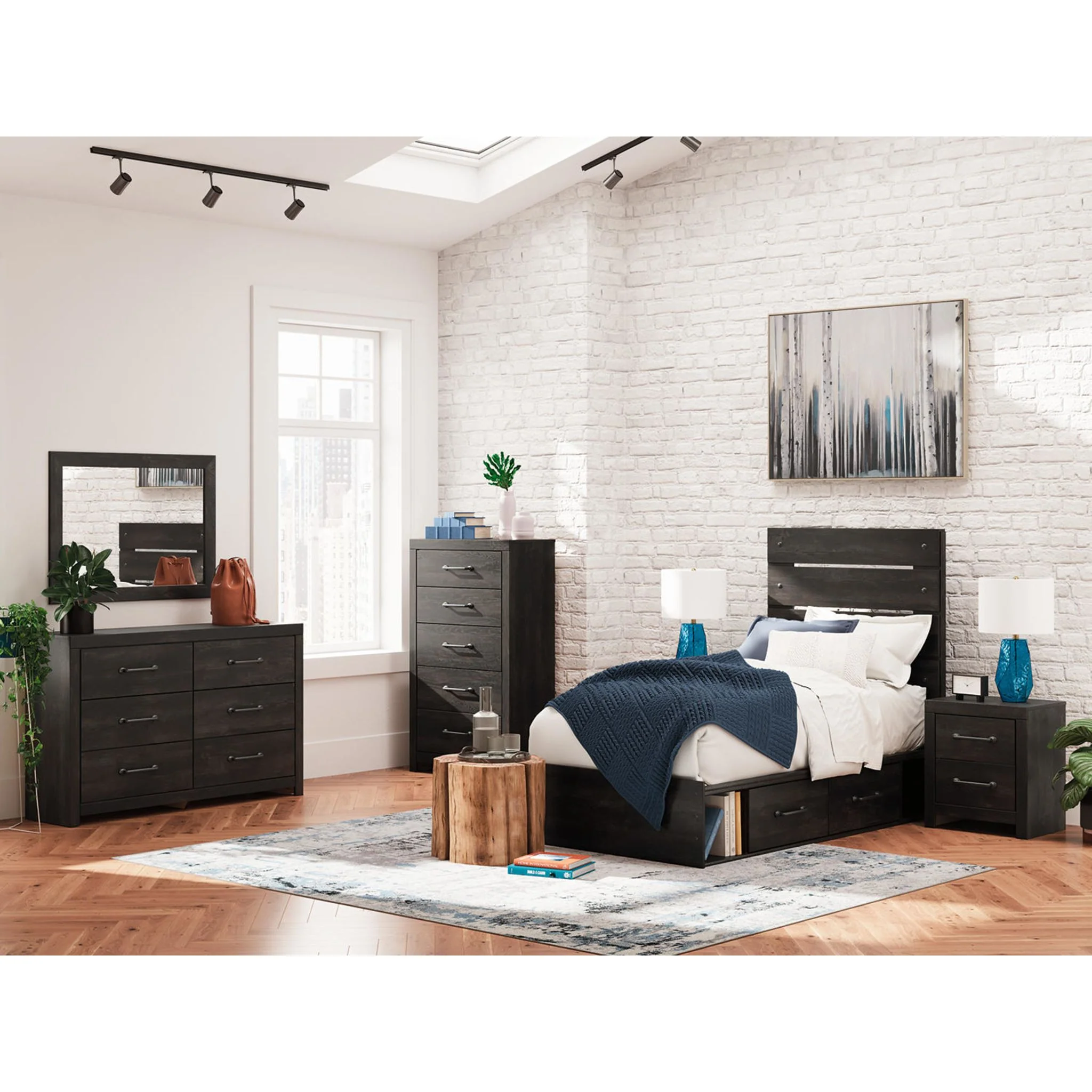 Hollivern Twin Storage Bed - Dark Gray - Image 15