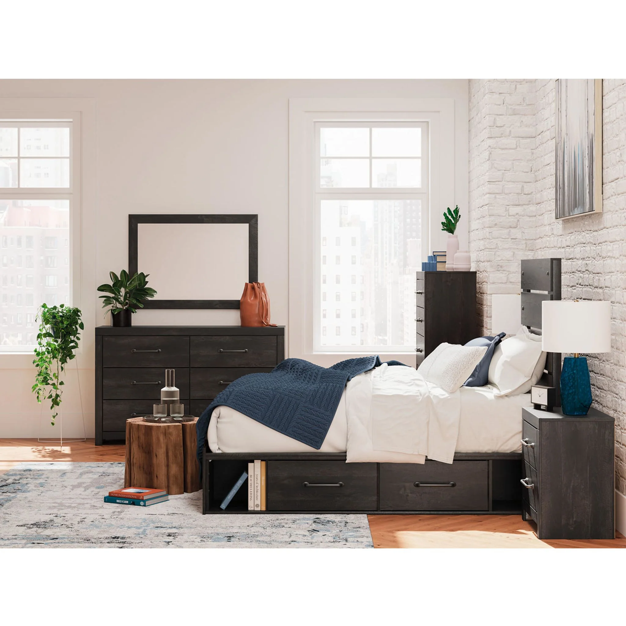 Hollivern Twin Storage Bed - Dark Gray - Image 5