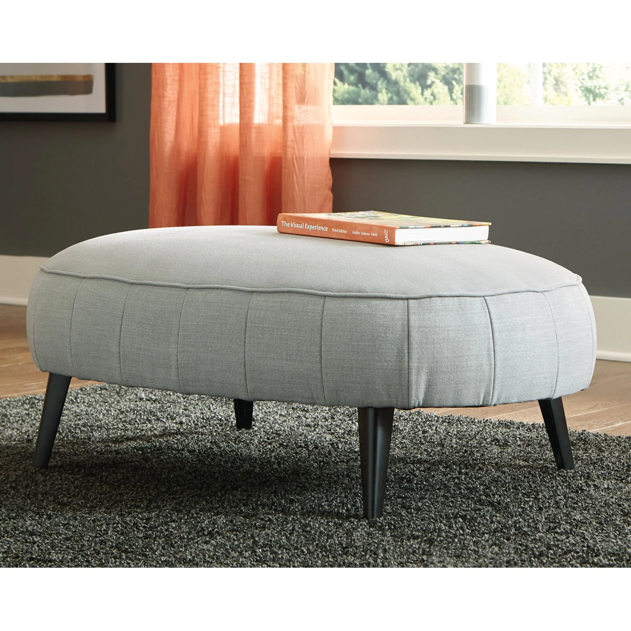 Hollyann Oversized Accent Ottoman - Gray - Image 13