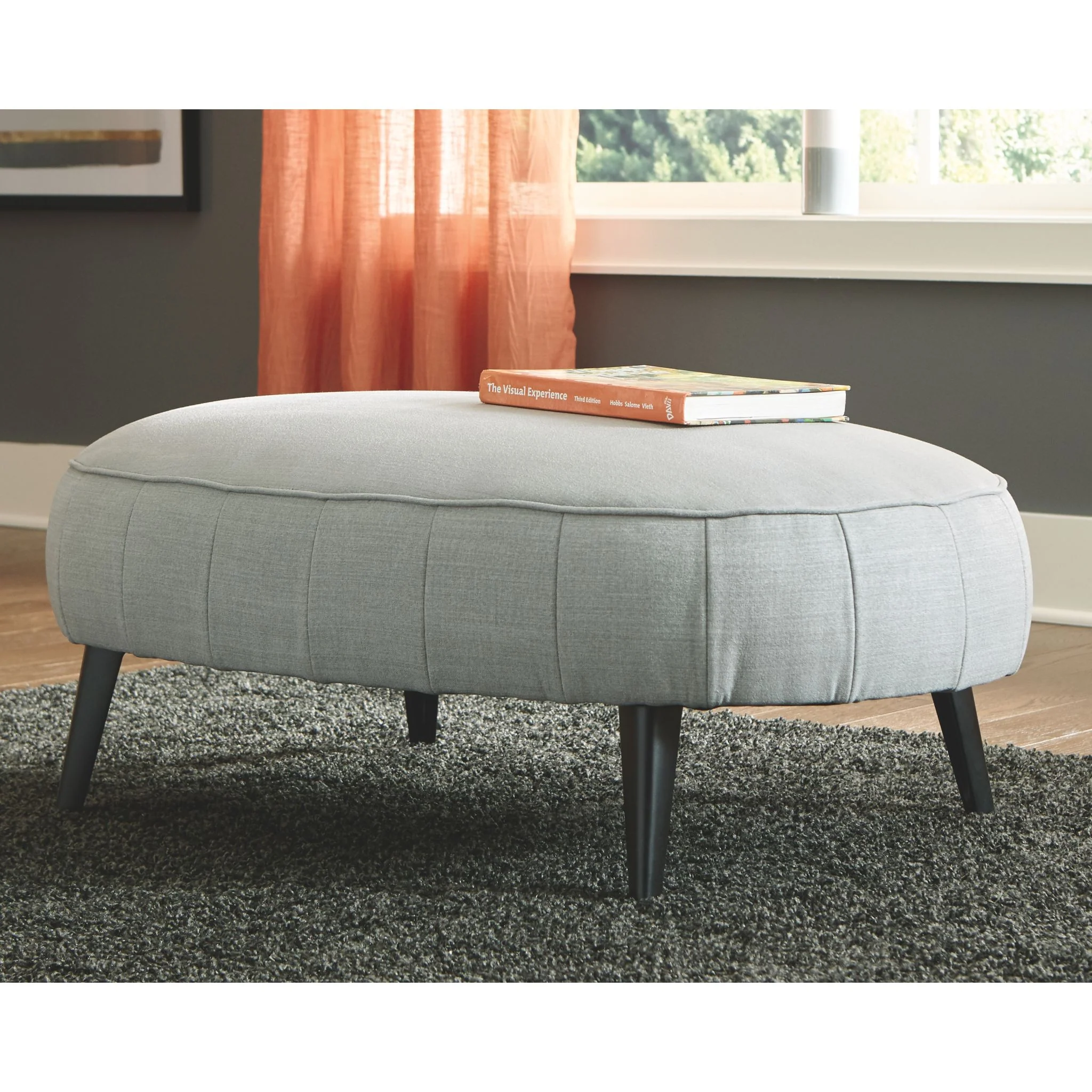 Hollyann Oversized Accent Ottoman - Gray - Image 2
