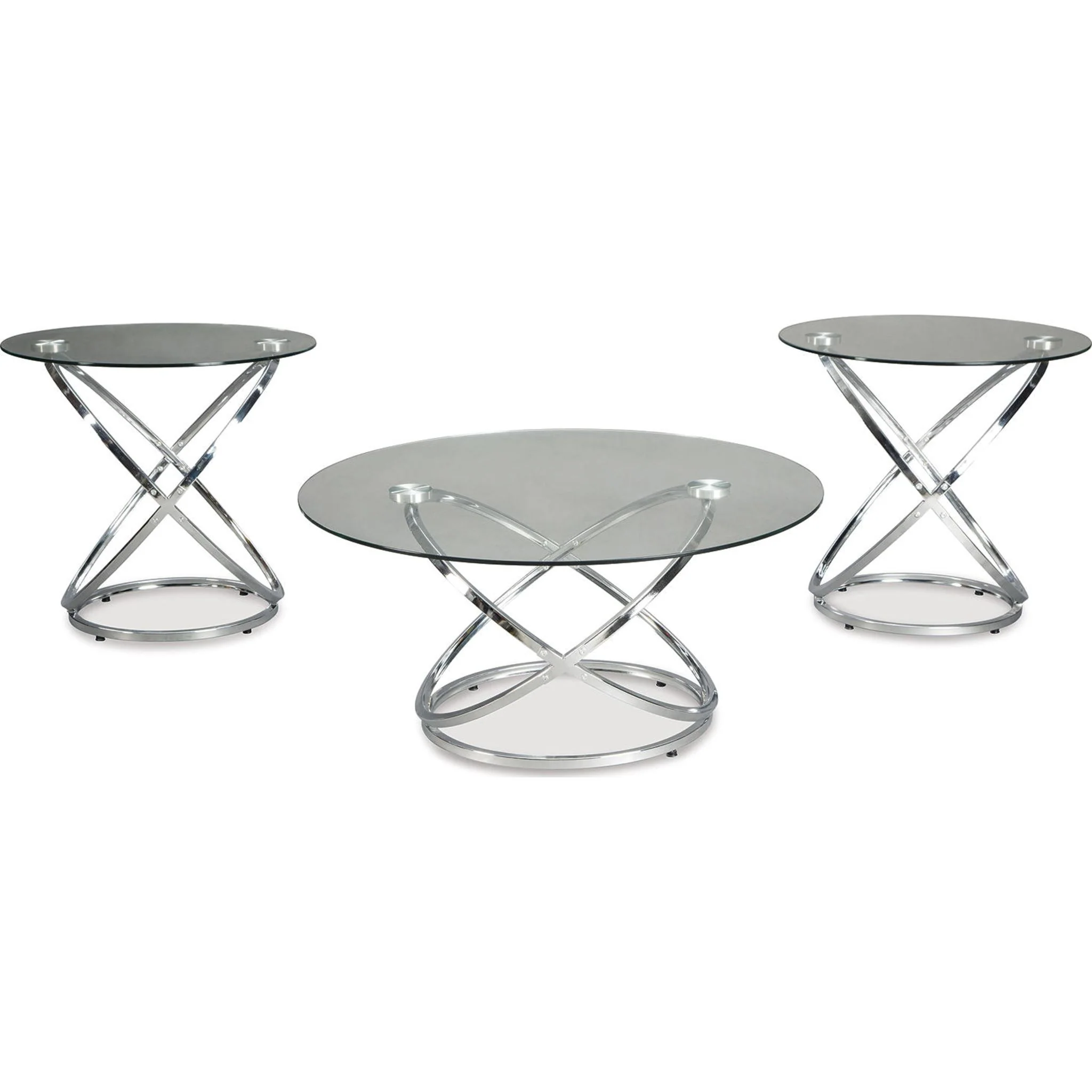 Hollynyx 3 Pack Tables - Chrome Finish - Image 8