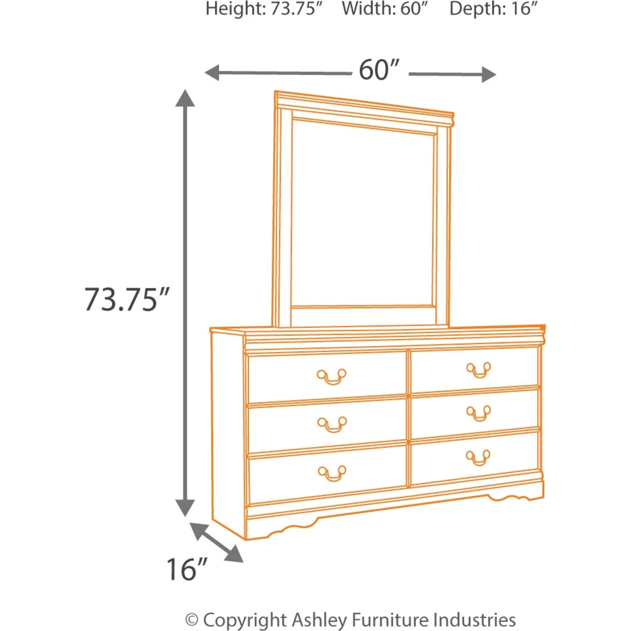 Huey Vineyard Dresser and Mirror - Black - Image 6