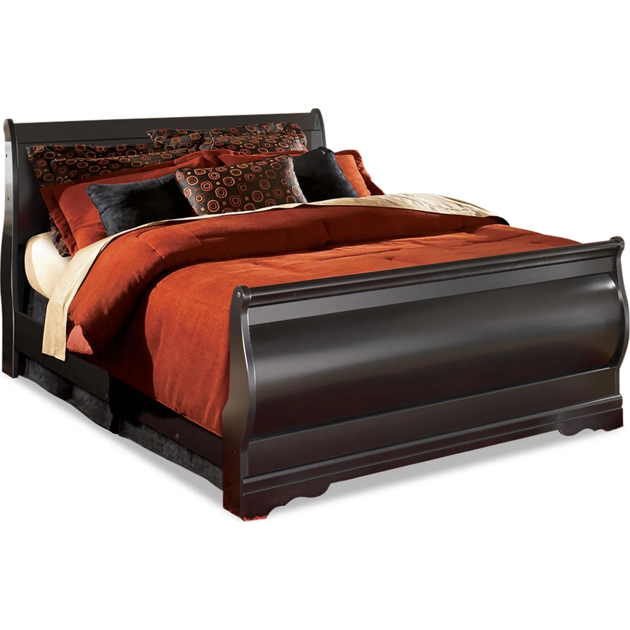 Huey Vineyard Queen Sleigh Bed - Black - Image 7