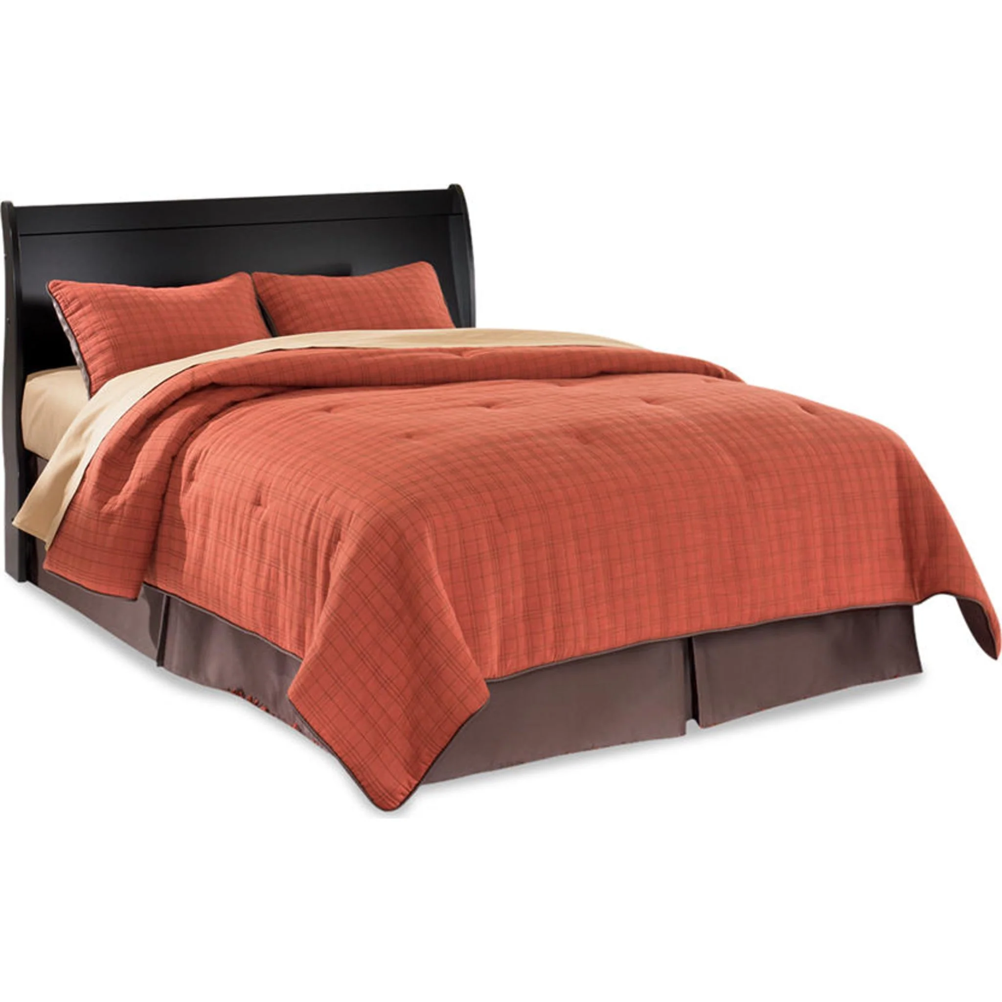 Huey Vineyard Queen Sleigh Headboard - Black