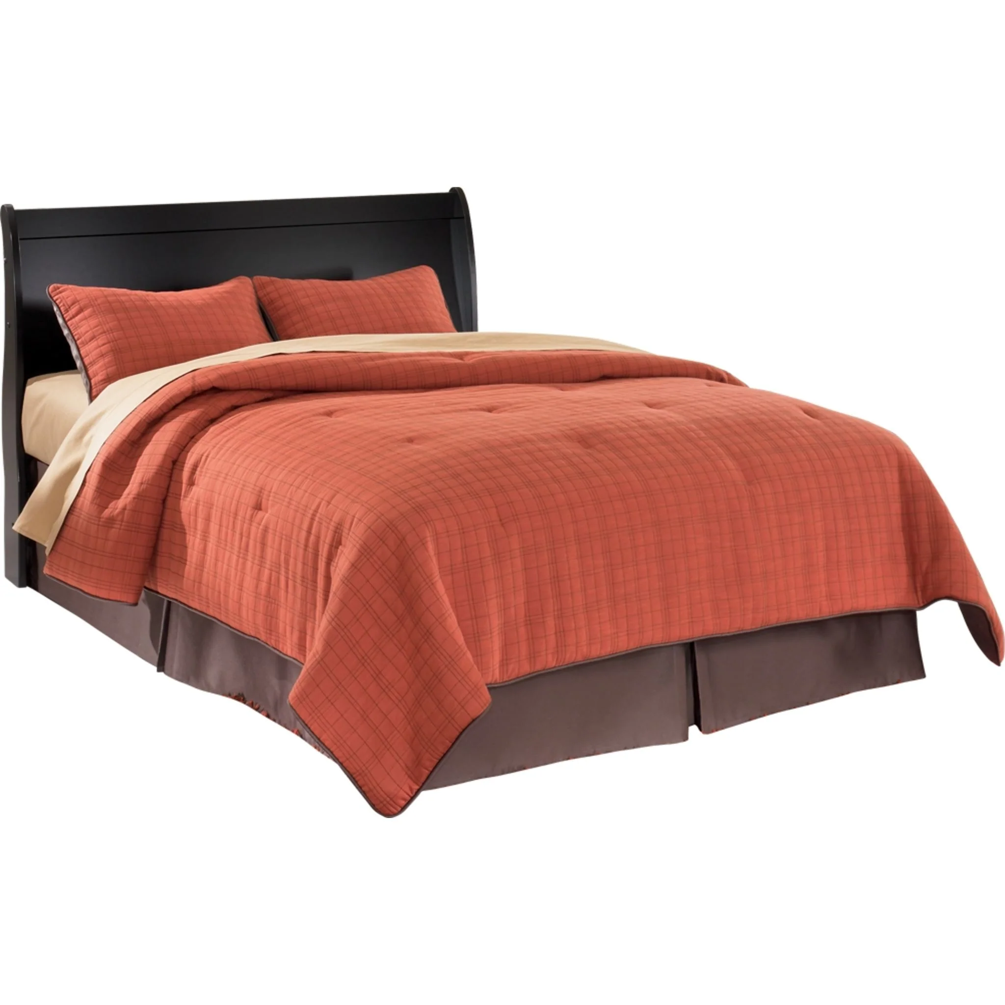 Huey Vineyard Queen Sleigh Headboard - Black - Image 3