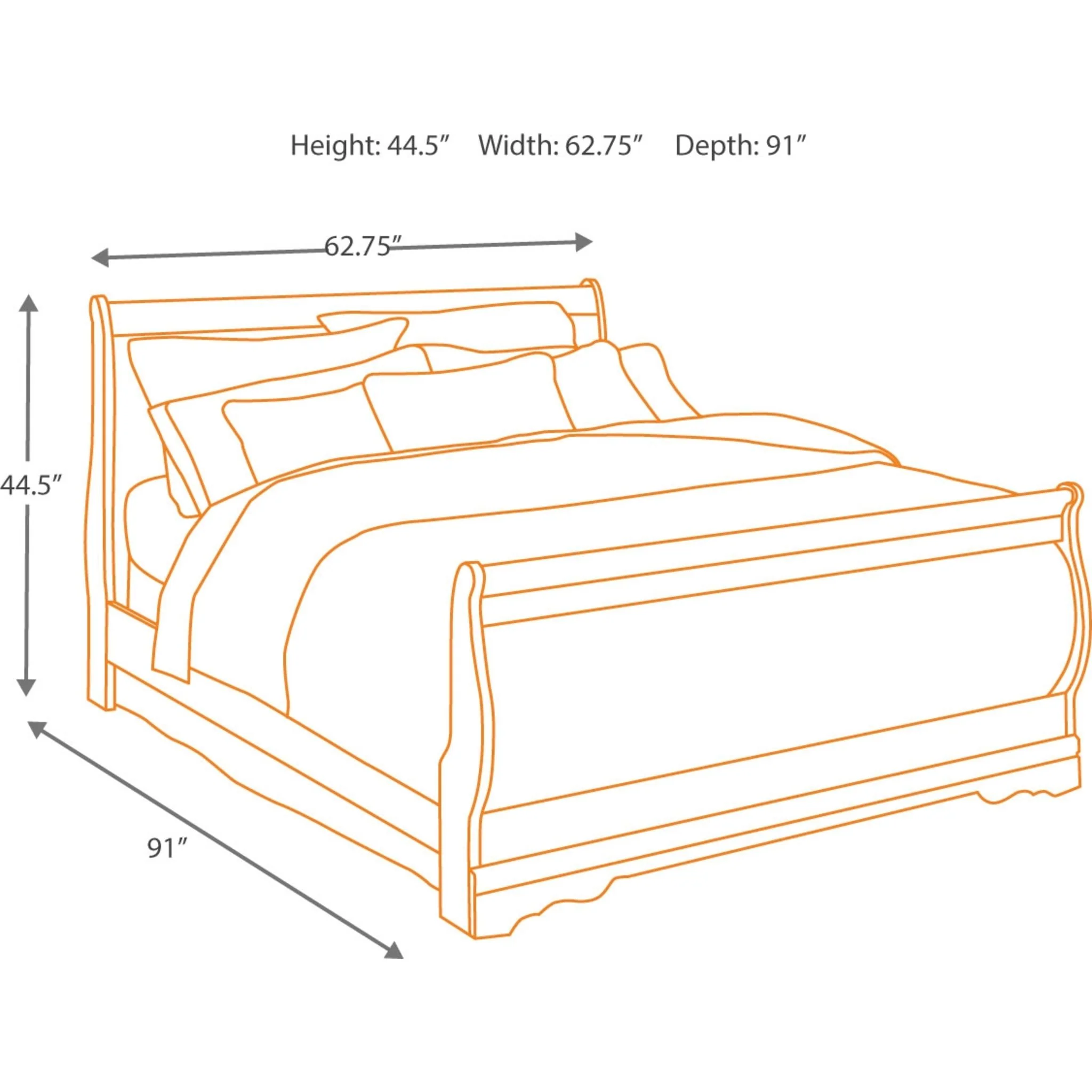 Huey Vineyard Queen Sleigh Headboard - Black - Image 5