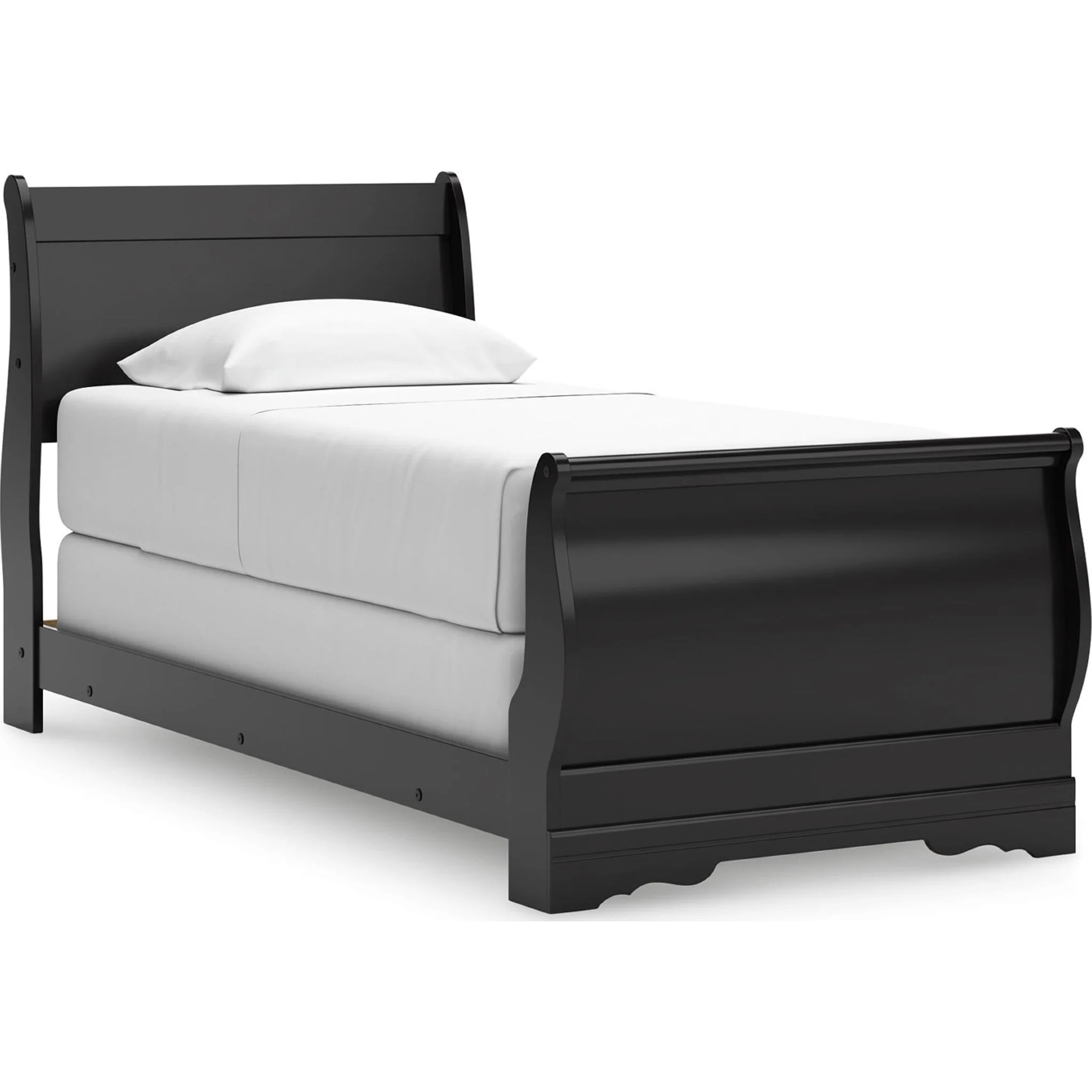 Huey Vineyard Sleigh Bed - Black - Image 21