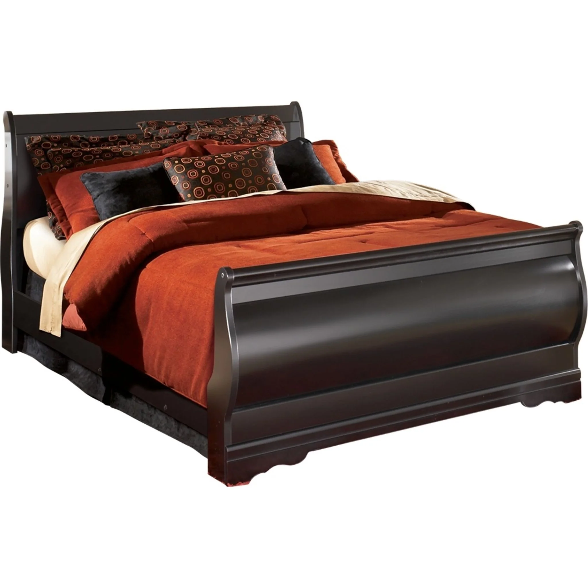 Huey Vineyard Sleigh Bed - Black - Image 22