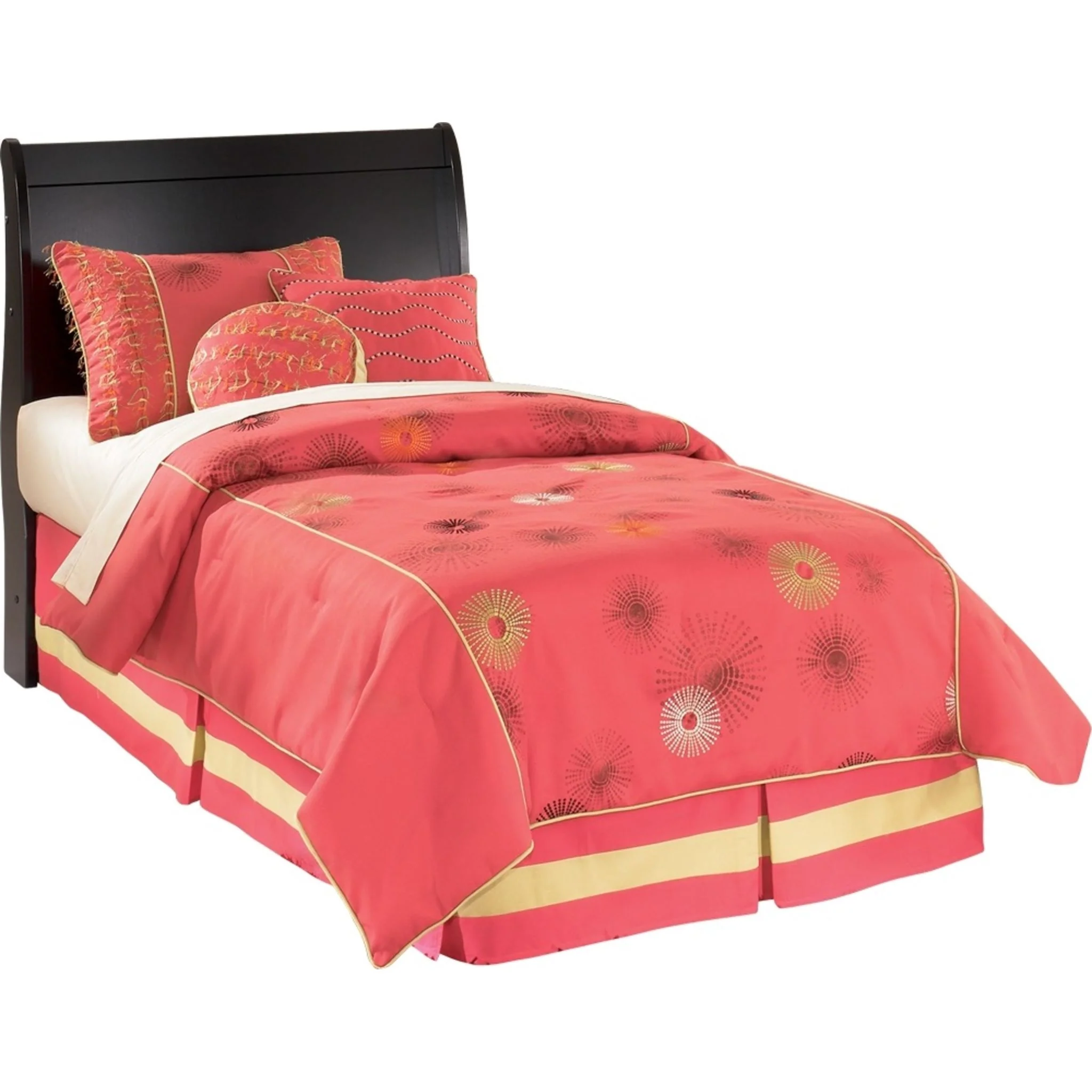 Huey Vineyard Sleigh Headboard - Black