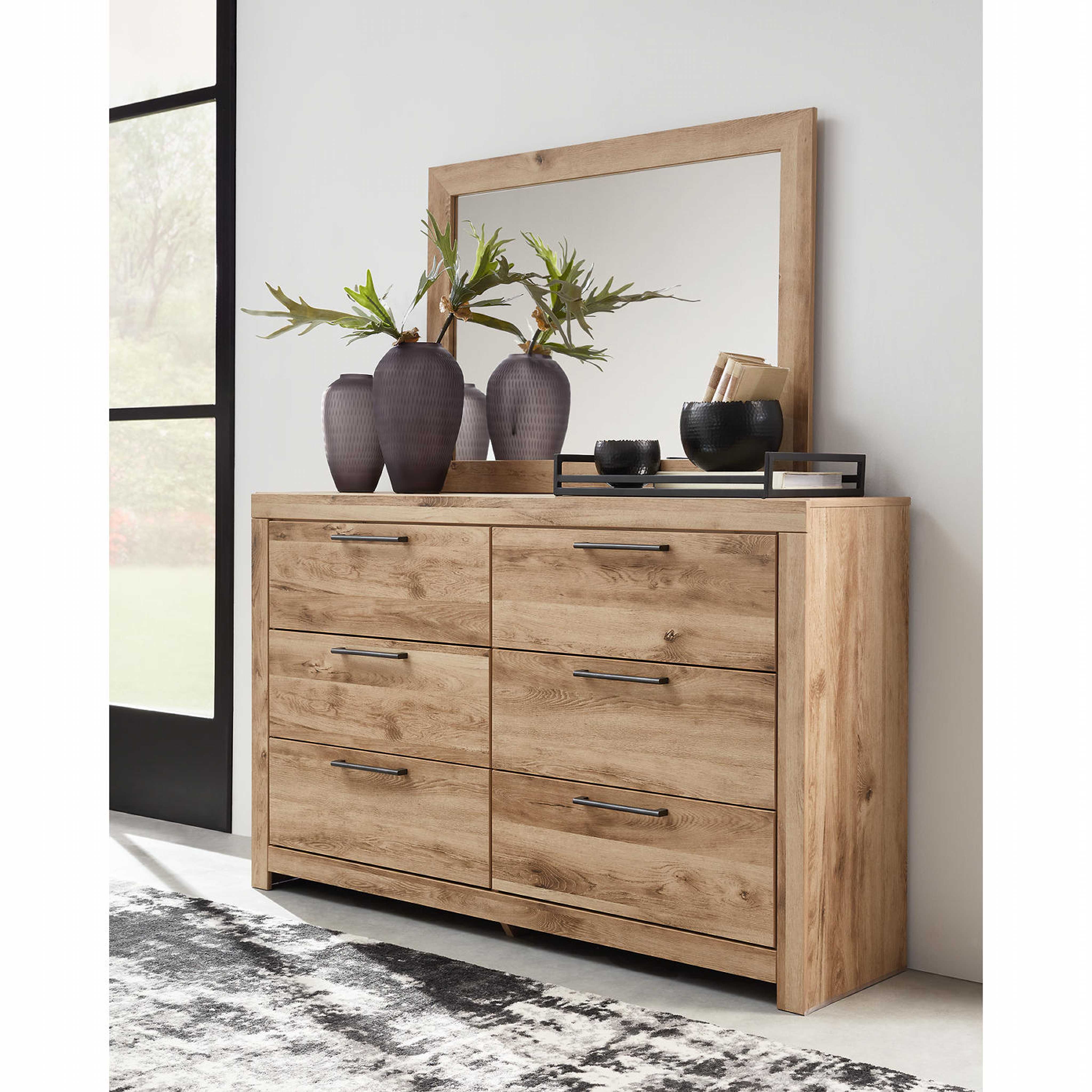 Hyanna 6 Piece Bed with 2 Drawer Storage Bedroom - Tan Brown - Image 21