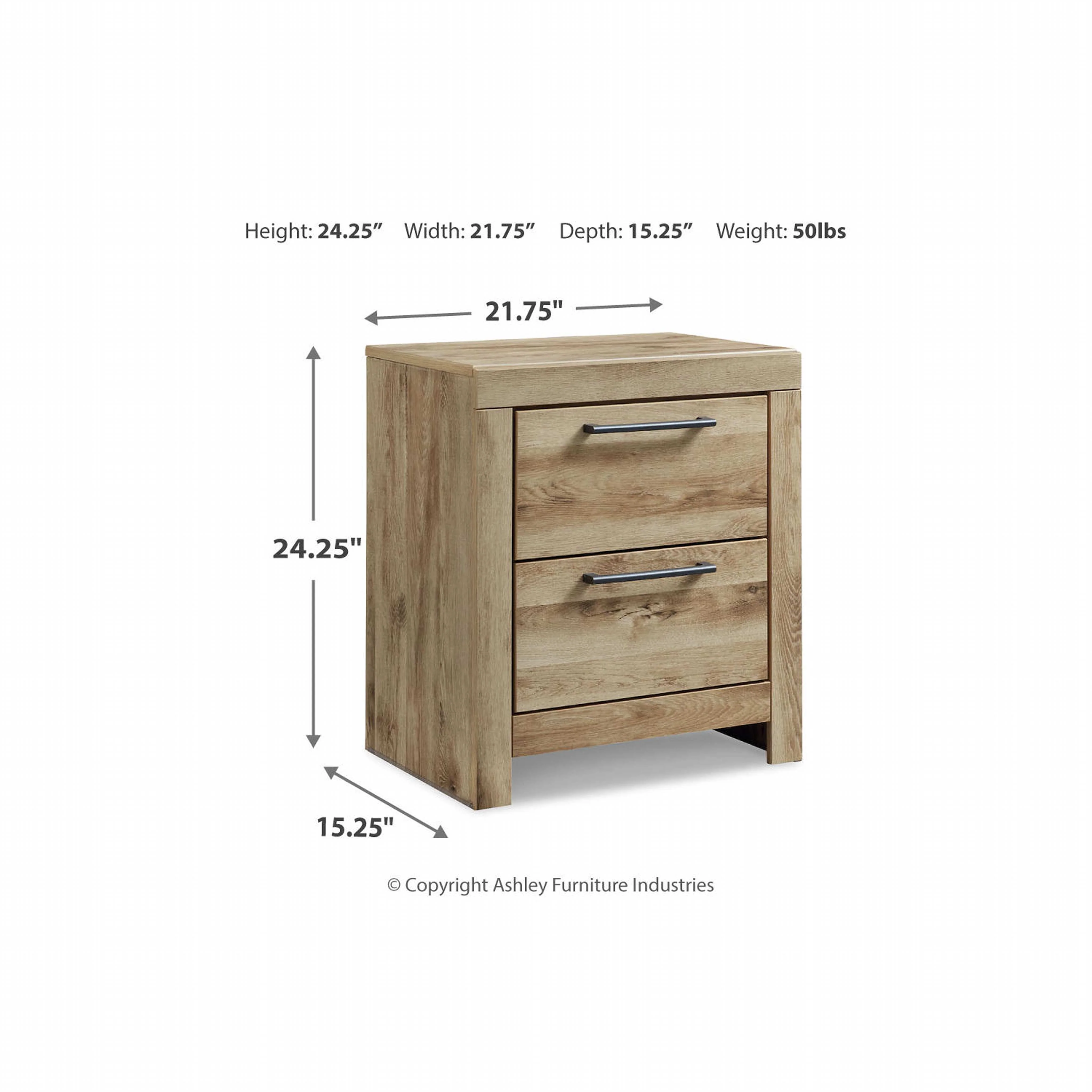 Hyanna 6 Piece Bed with 2 Drawer Storage Bedroom - Tan Brown - Image 36