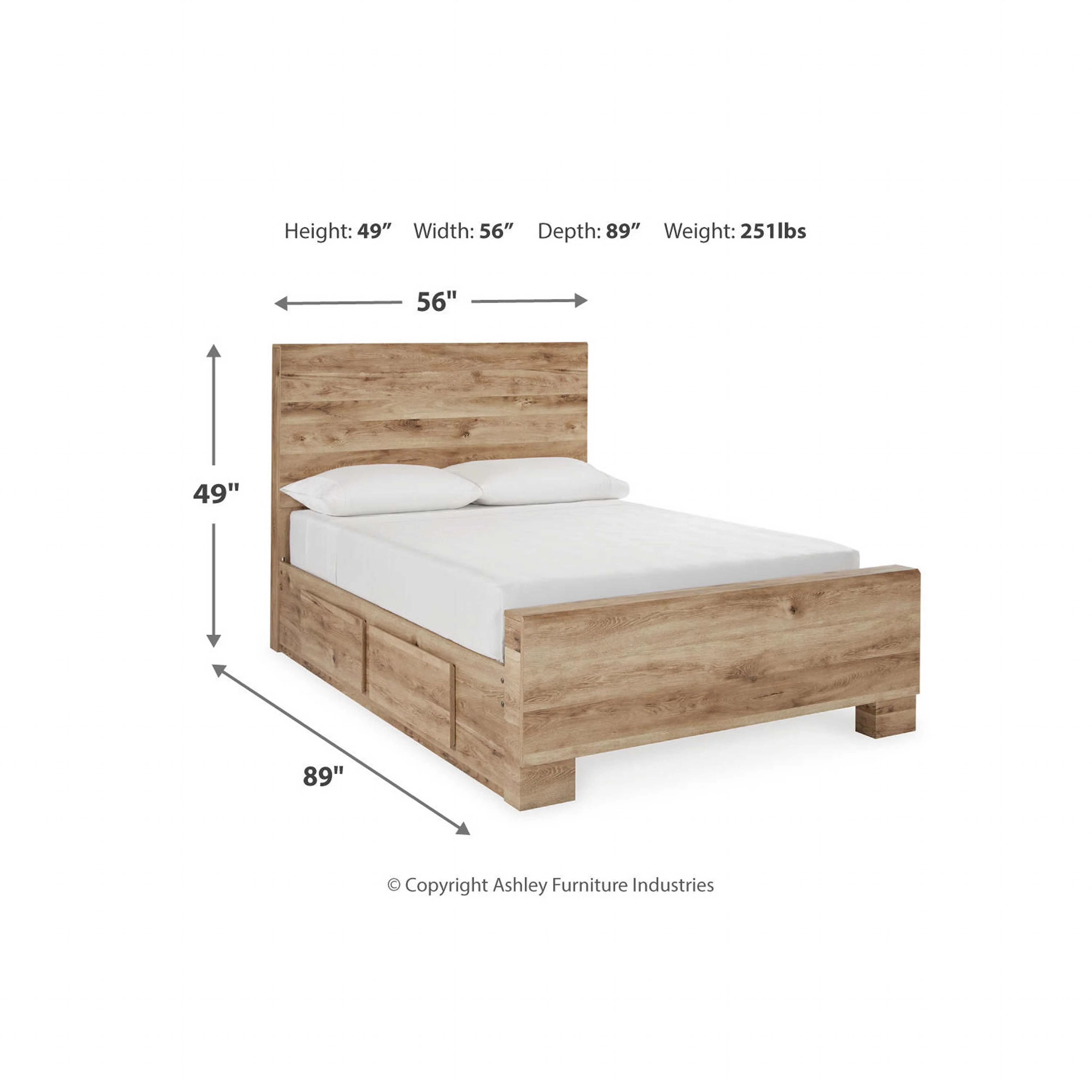 Hyanna 6 Piece Bed with 4 Drawer Storage Bedroom - Tan Brown - Image 32