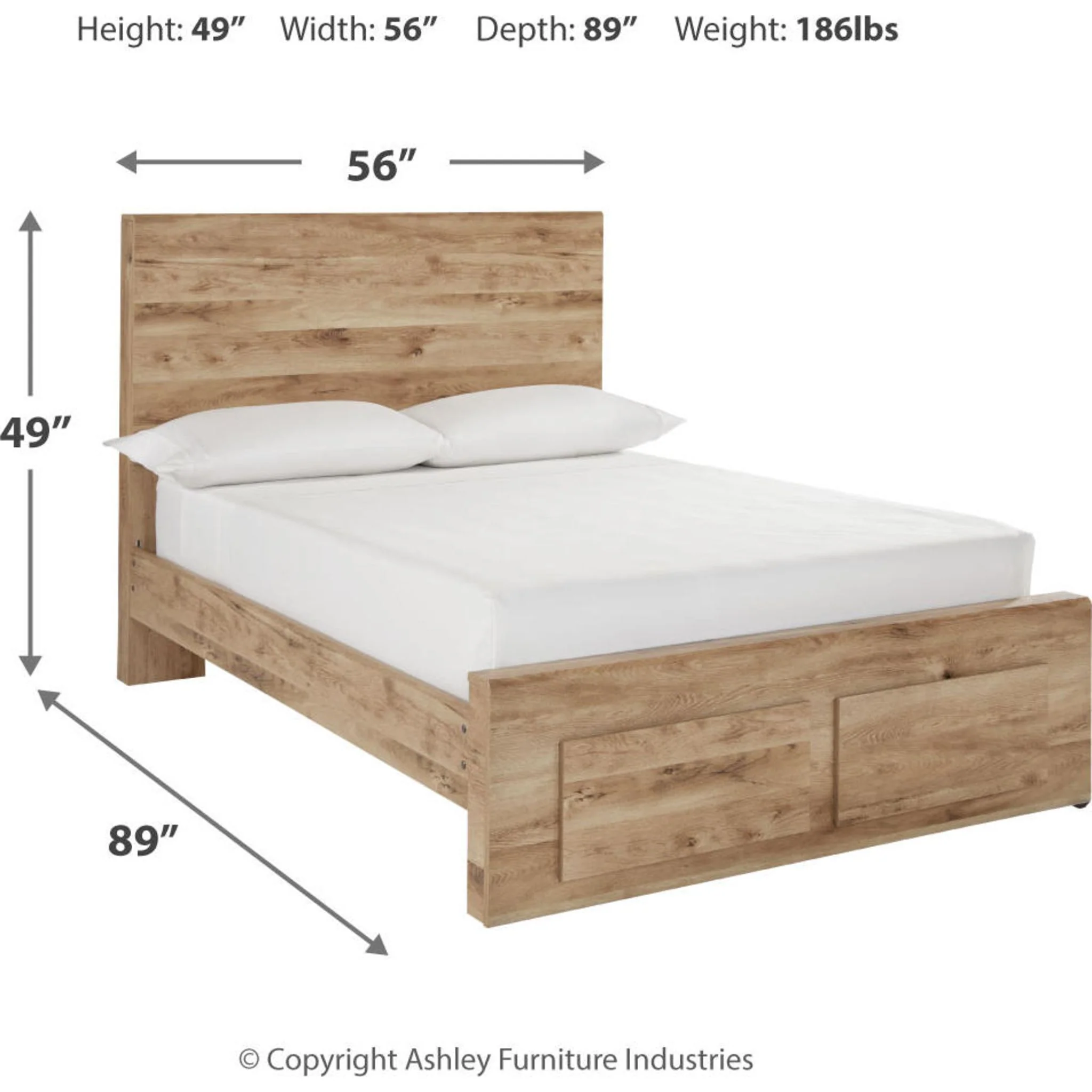 Hyanna 6 Piece Full Bed with Footboard Storage Bedroom - Tan Brown - Image 10