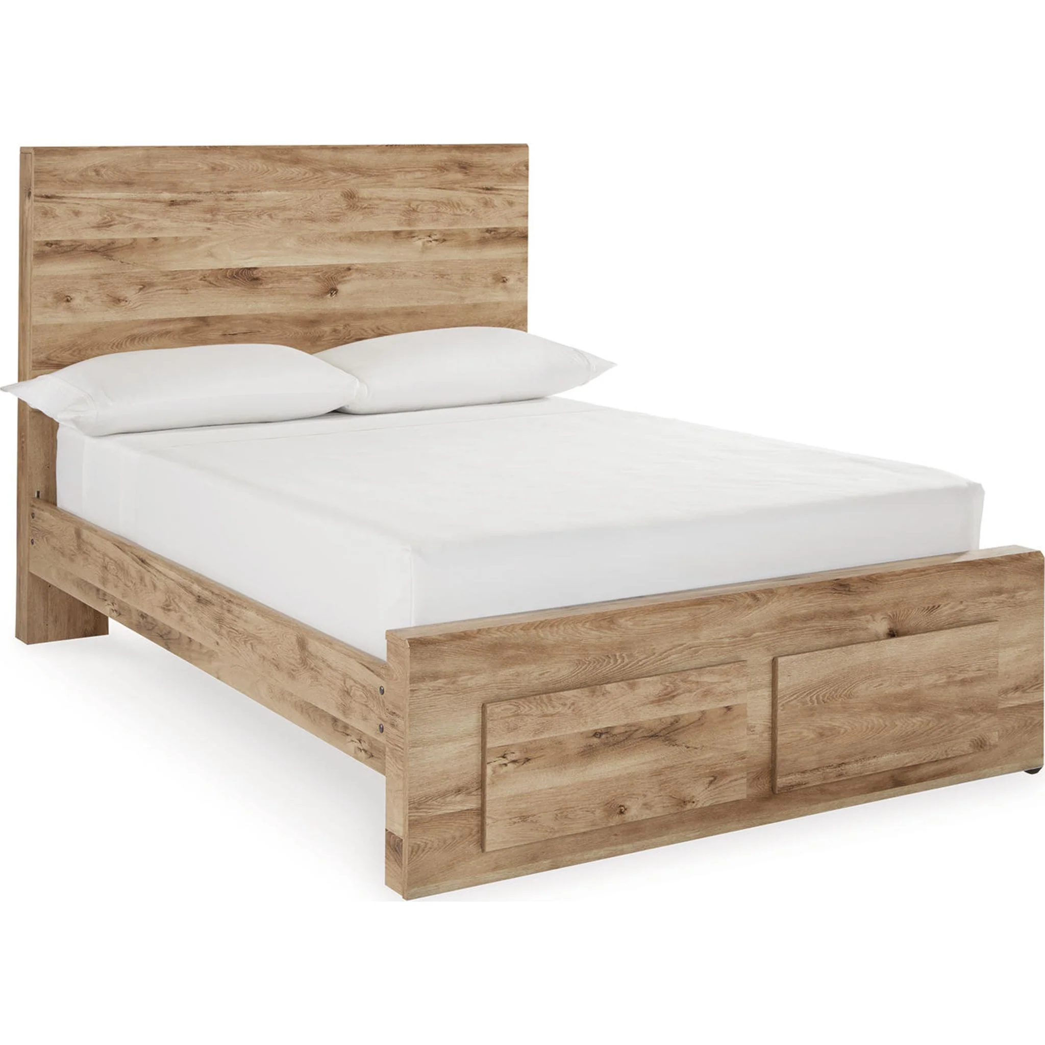 Hyanna 6 Piece Full Bed with Footboard Storage Bedroom - Tan Brown - Image 6