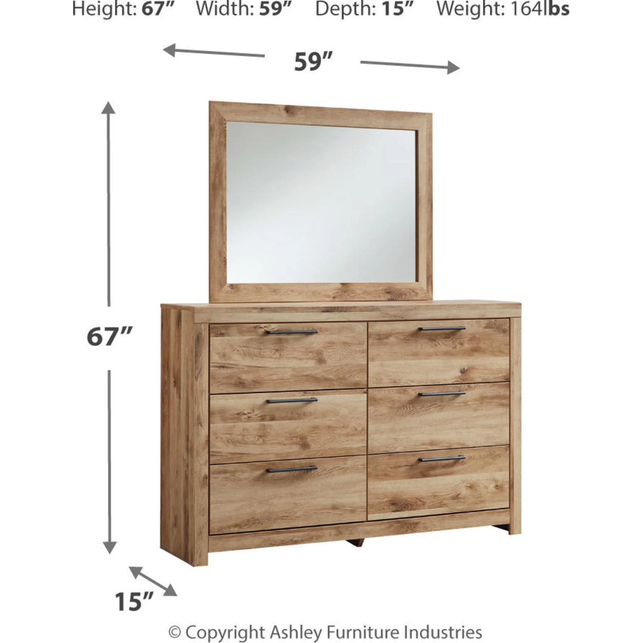 Hyanna 6 Piece King Panel Bedroom - Tan Brown - Image 4