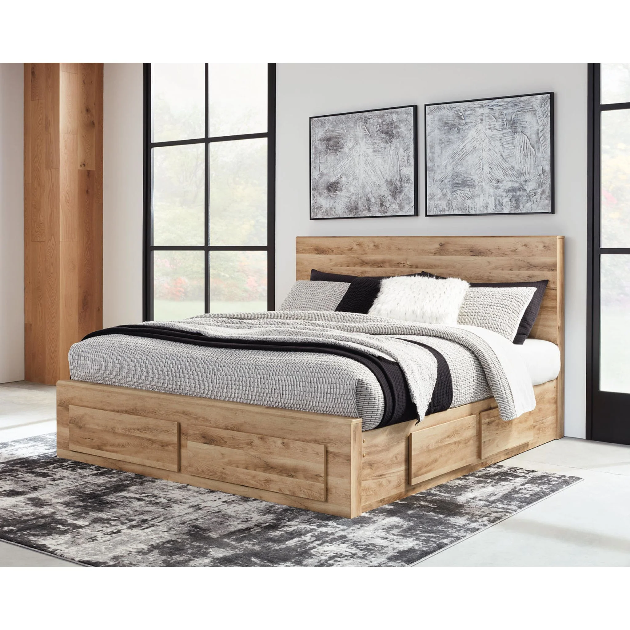 Hyanna 6 Piece King Storage Bedroom - Tan Brown - Image 12