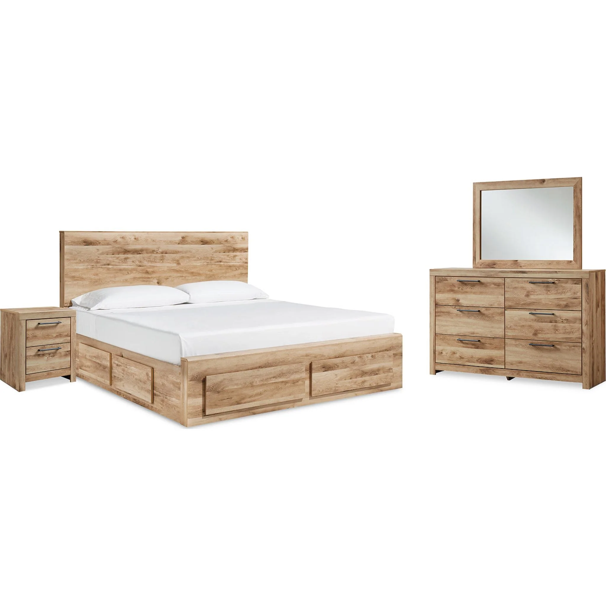 Hyanna 6 Piece King Storage Bedroom - Tan Brown - Image 2