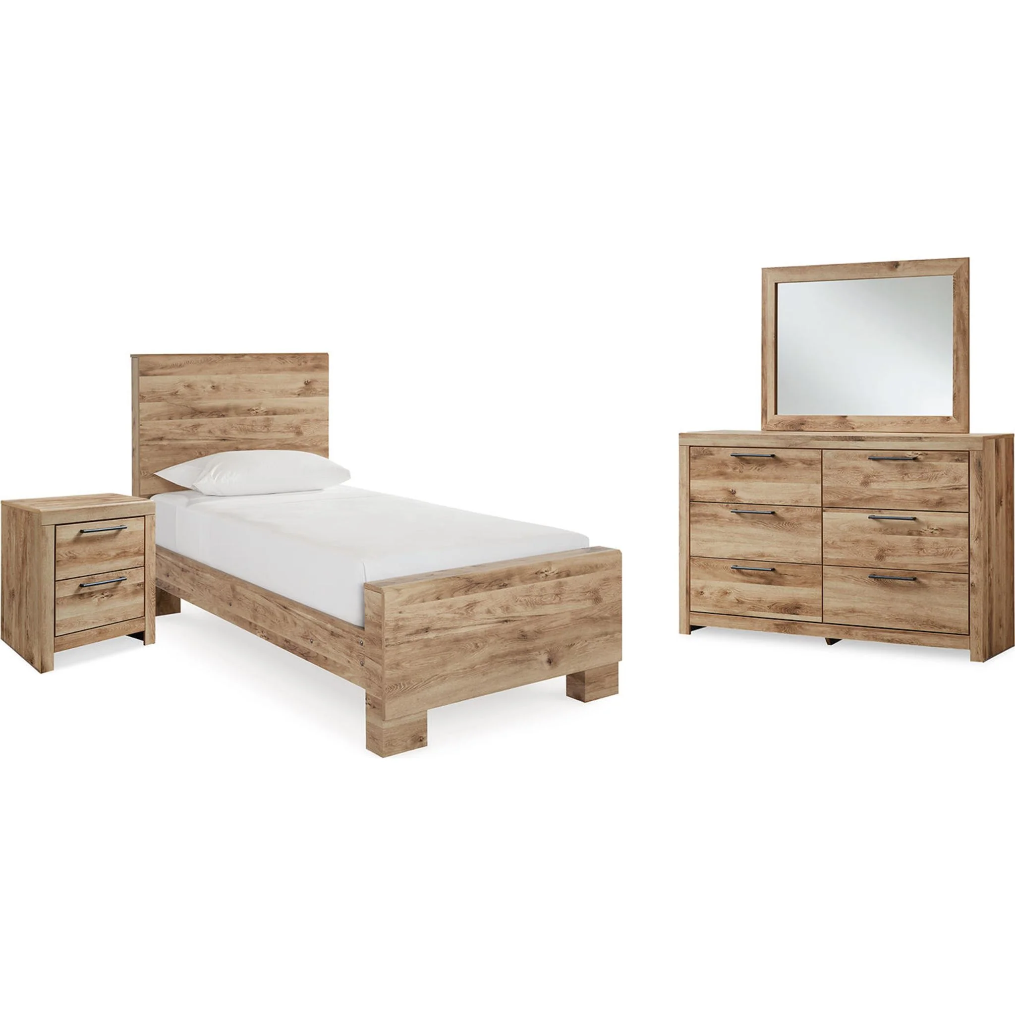 Hyanna 6 Piece Panel Bedroom - Tan Brown - Image 2