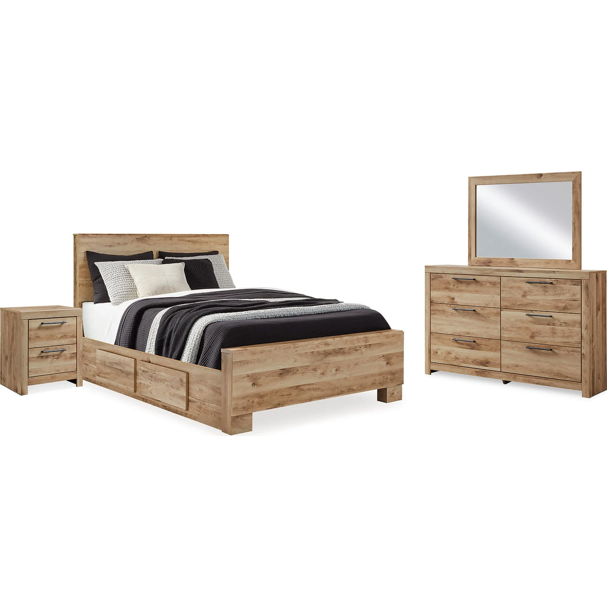 Hyanna 6 Piece Queen Storage Bedroom - Tan Brown - Image 2