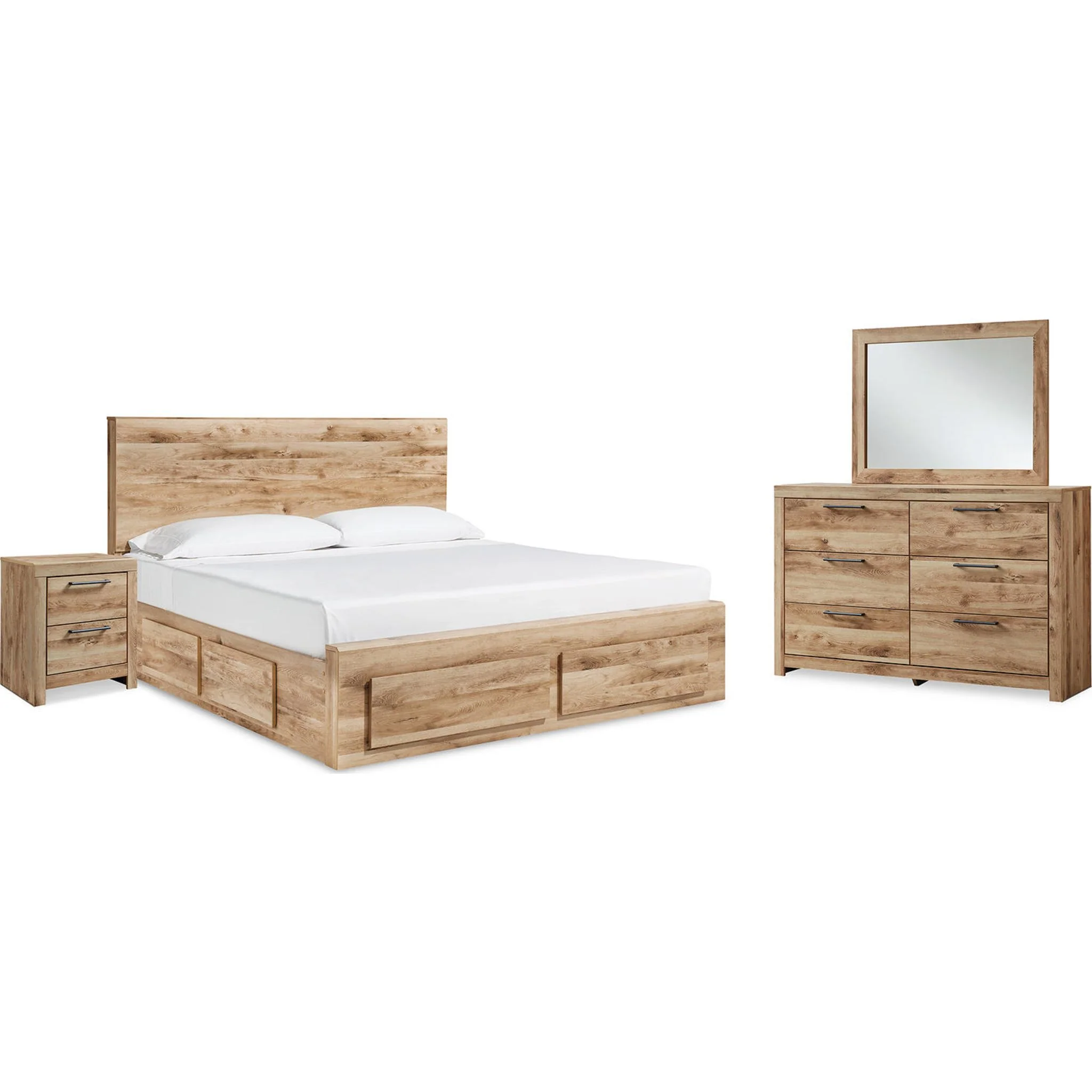 Hyanna 6 Piece Queen Storage Bedroom - Tan Brown