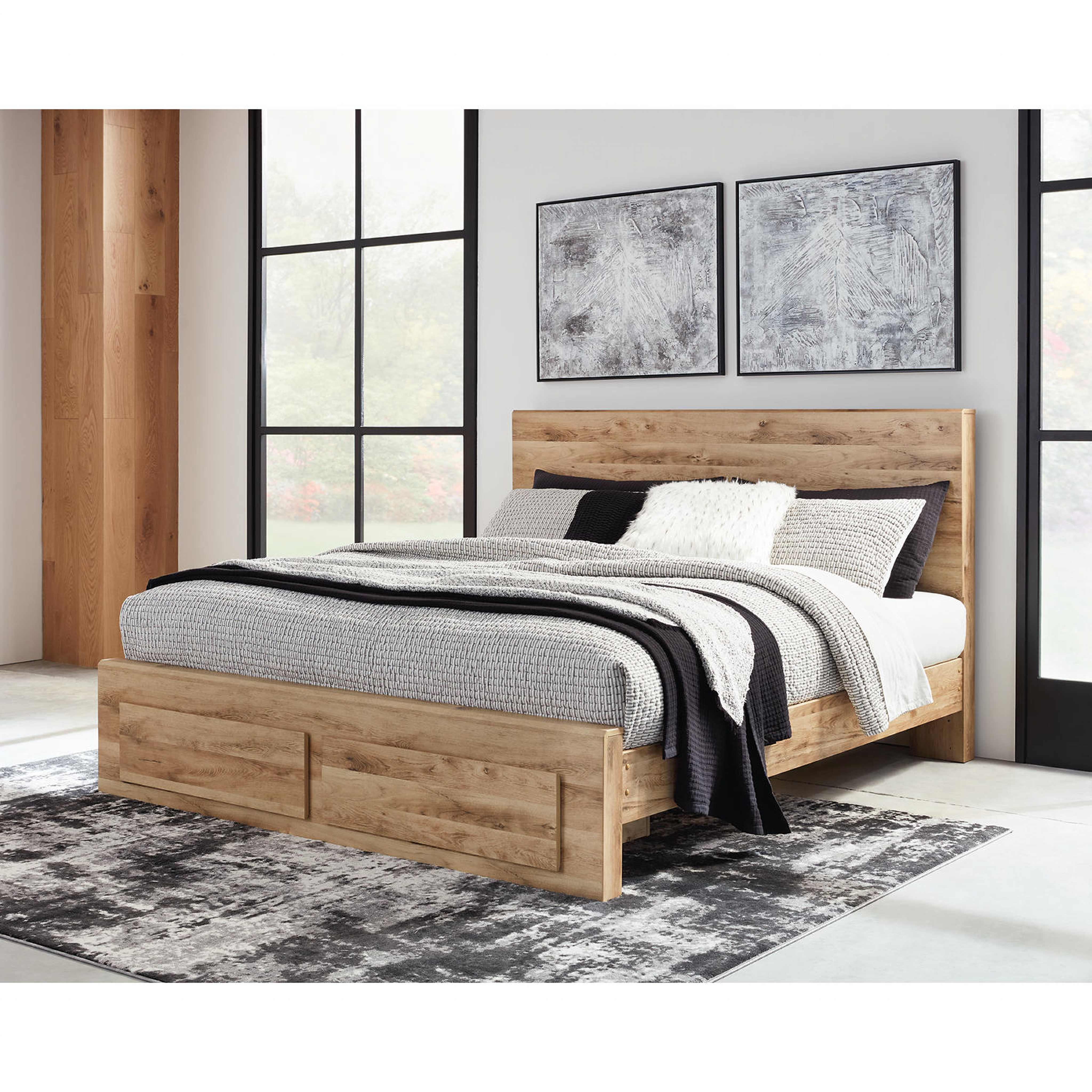 Hyanna 6 Piece Queen Storage Bedroom - Tan Brown - Image 12