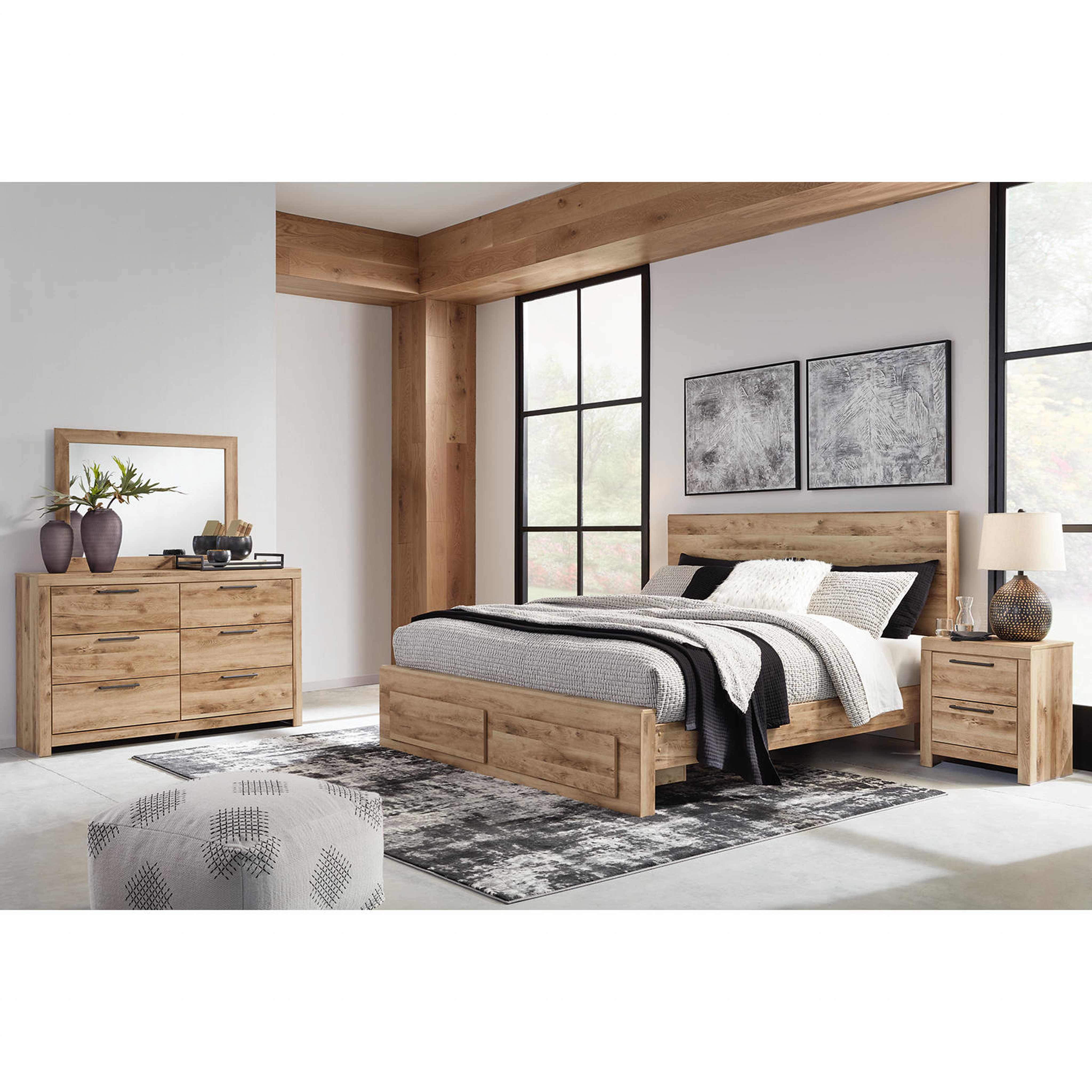 Hyanna 6 Piece Queen Storage Bedroom - Tan Brown - Image 2