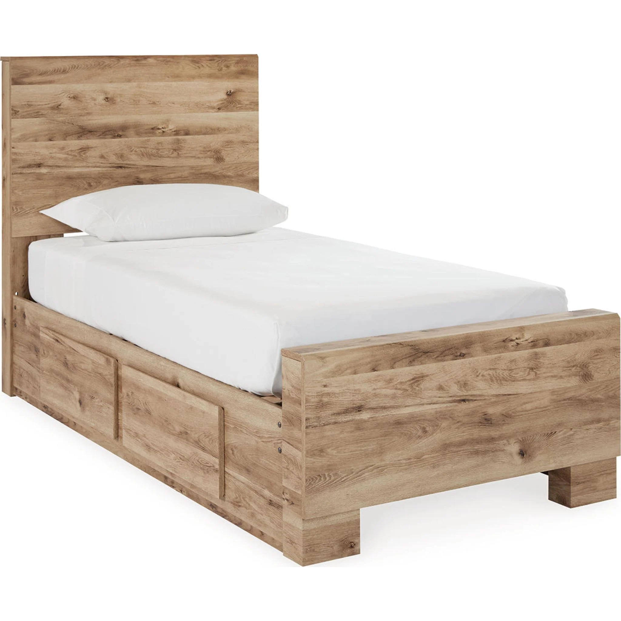 Hyanna Bed with 2 Drawer Storage - Tan Brown
