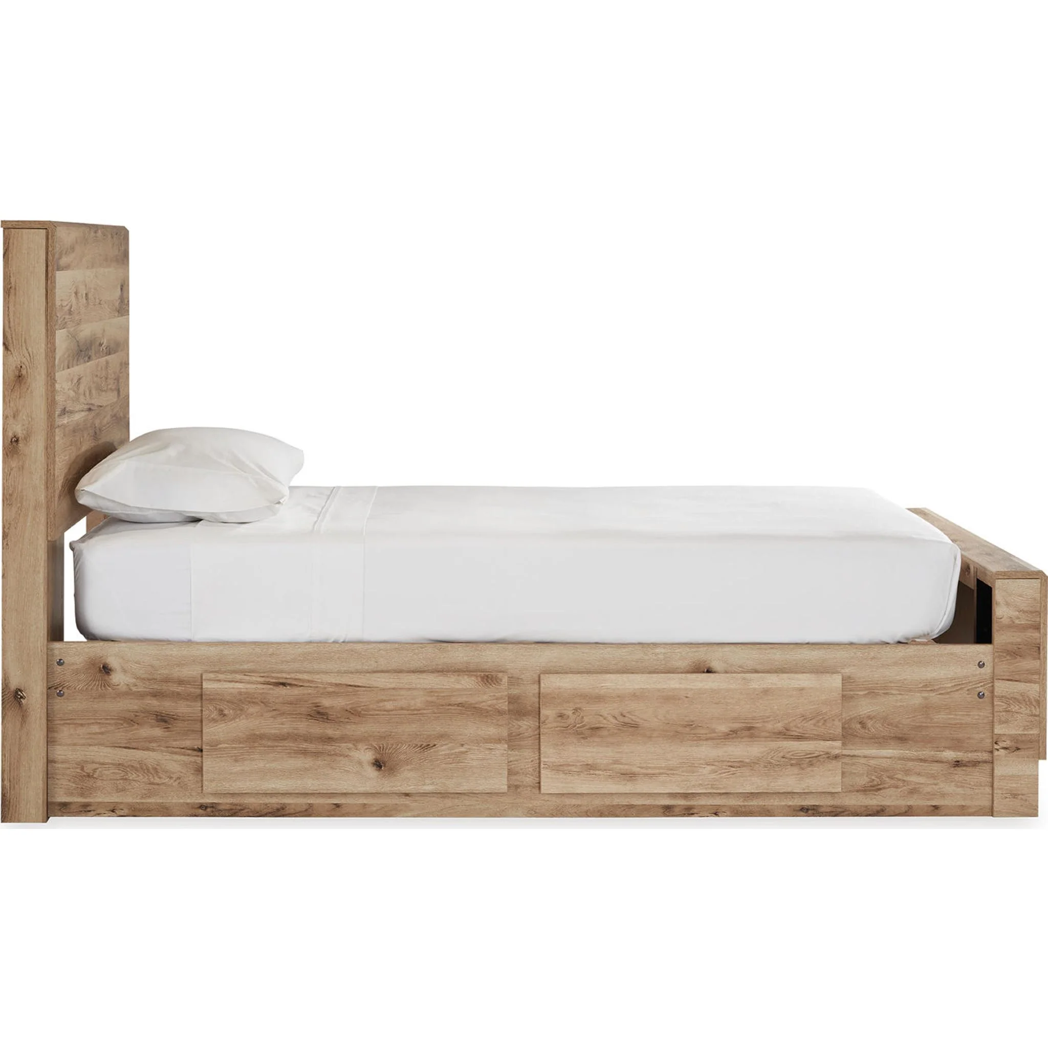 Hyanna Bed with 2 Drawer Storage - Tan Brown - Image 4