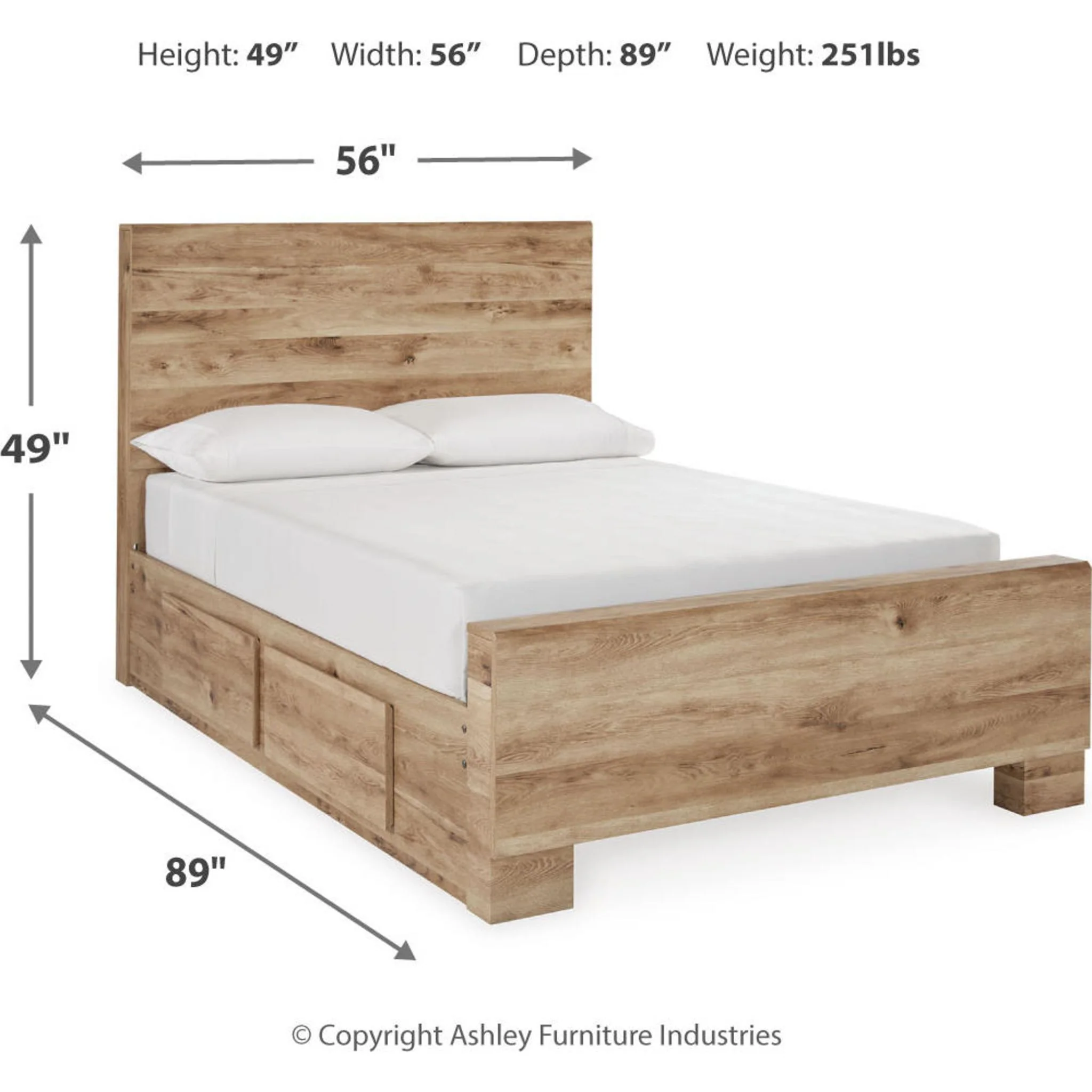 Hyanna Bed with 4 Drawer Storage - Tan Brown - Image 13