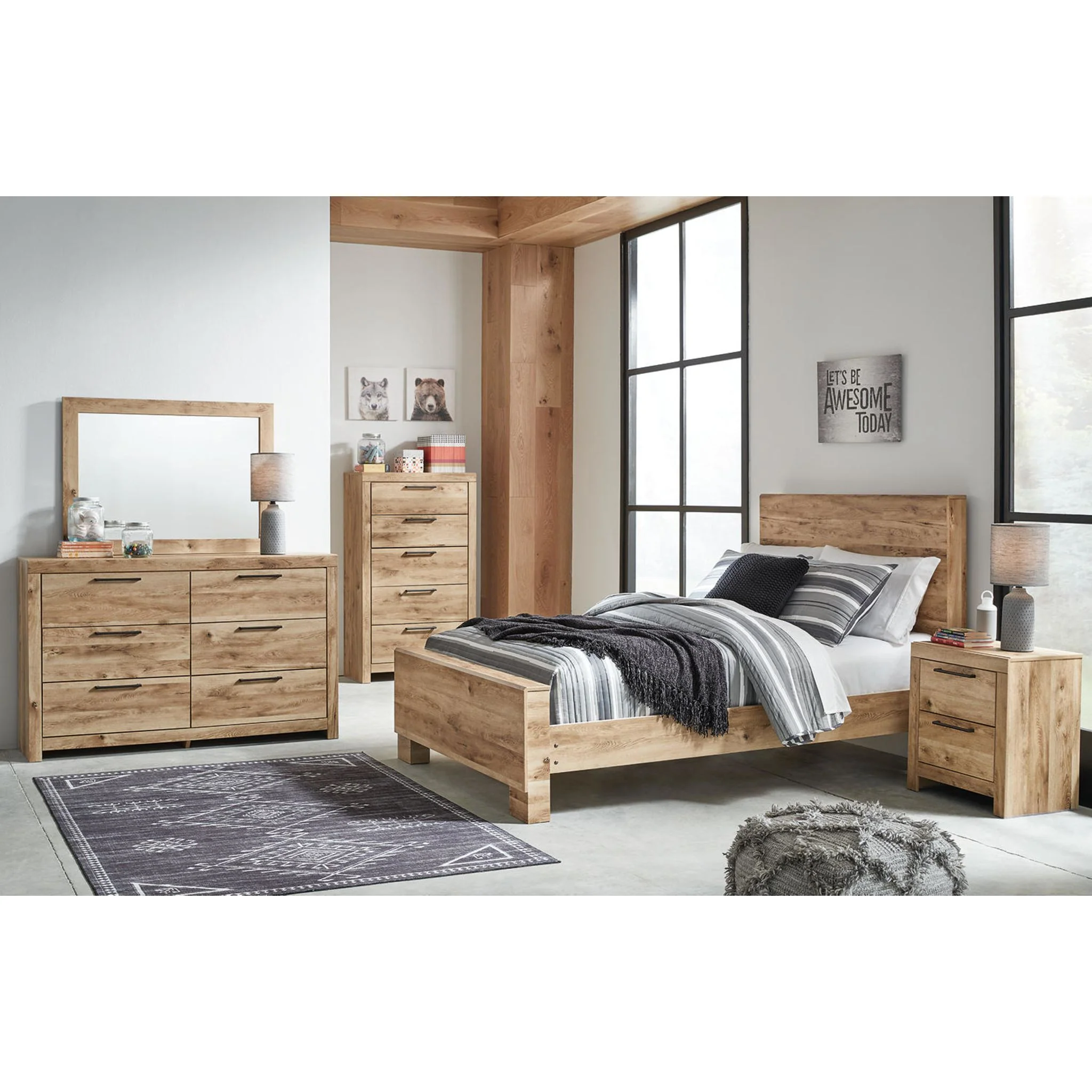 Hyanna Panel Bed - Tan Brown - Image 14