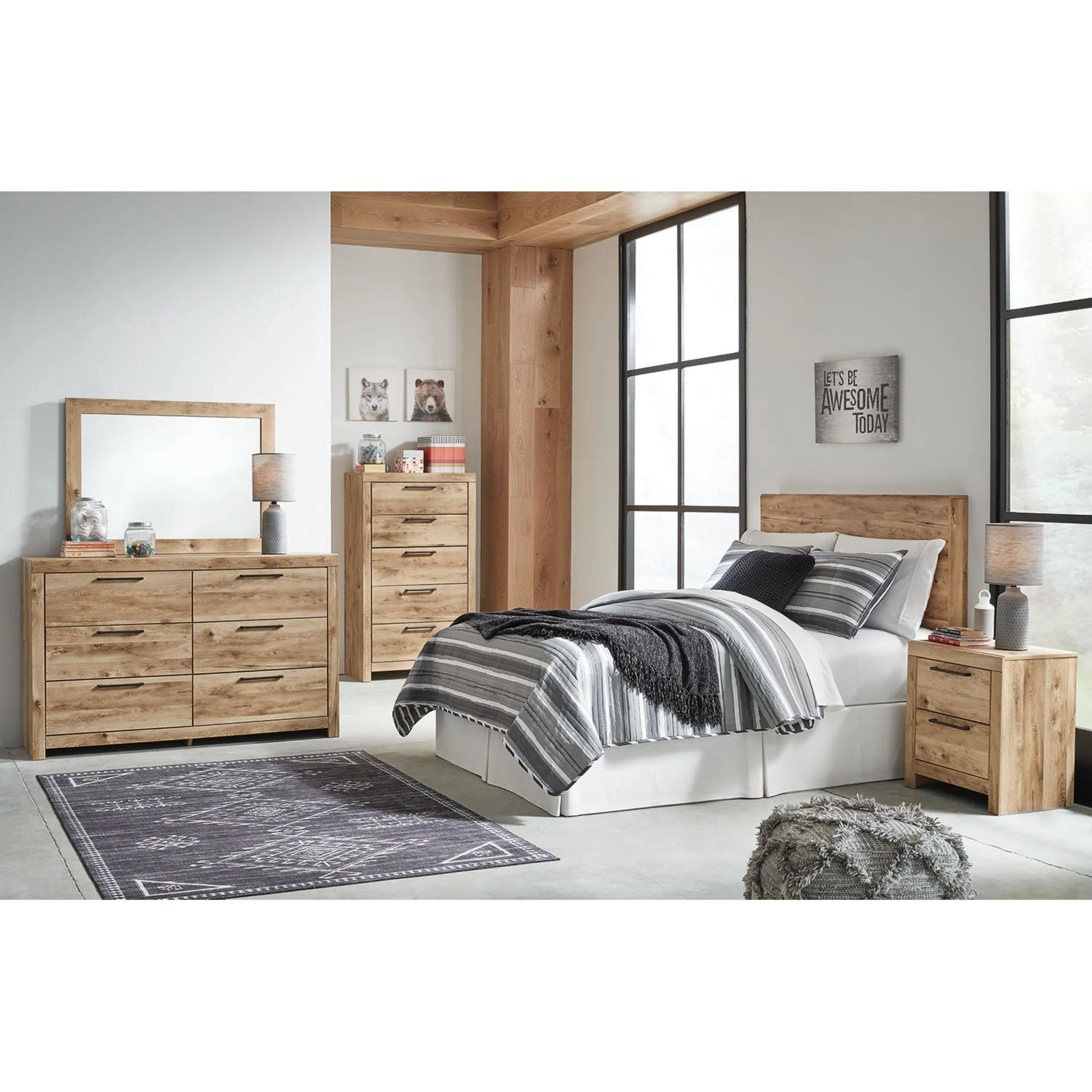 Hyanna Panel Bed - Tan Brown - Image 6