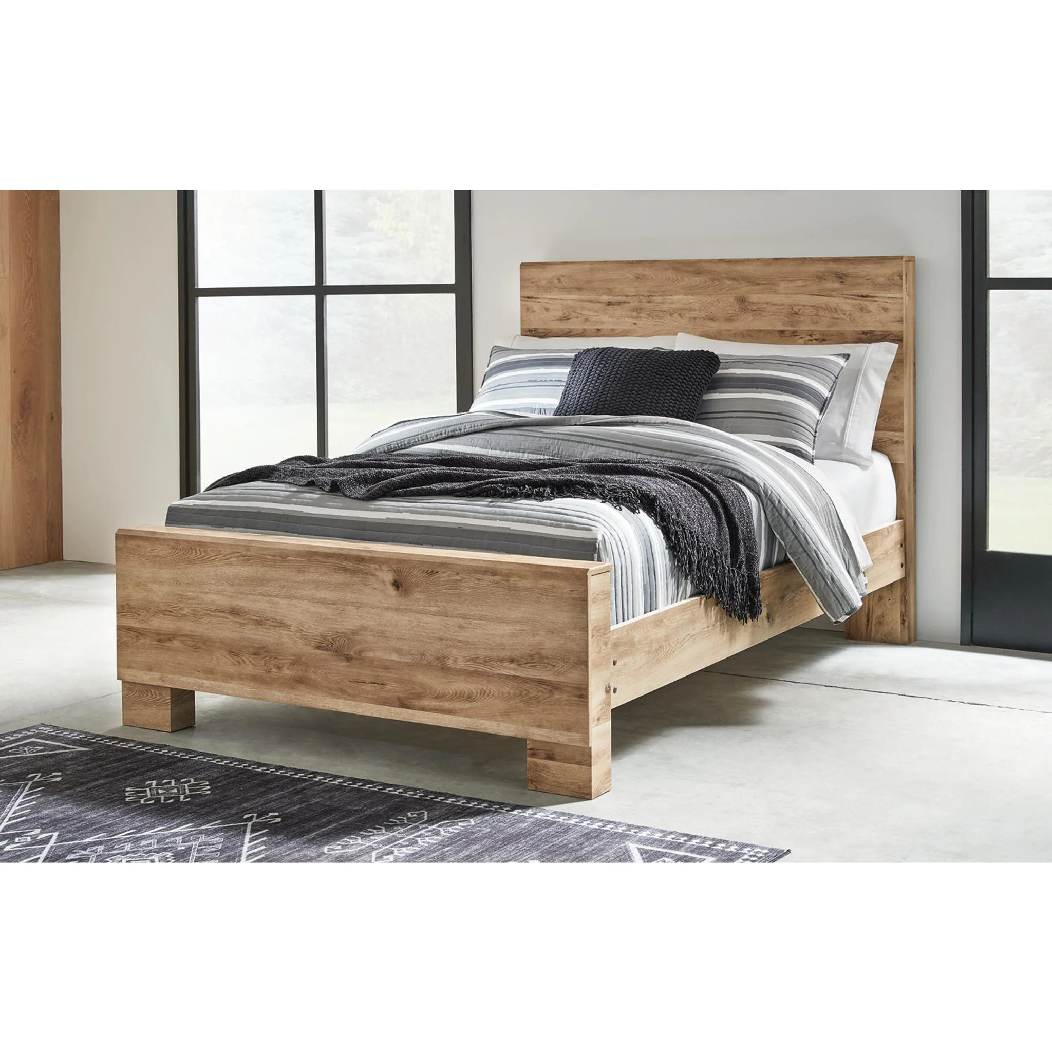 Hyanna Panel Bed - Tan Brown - Image 9